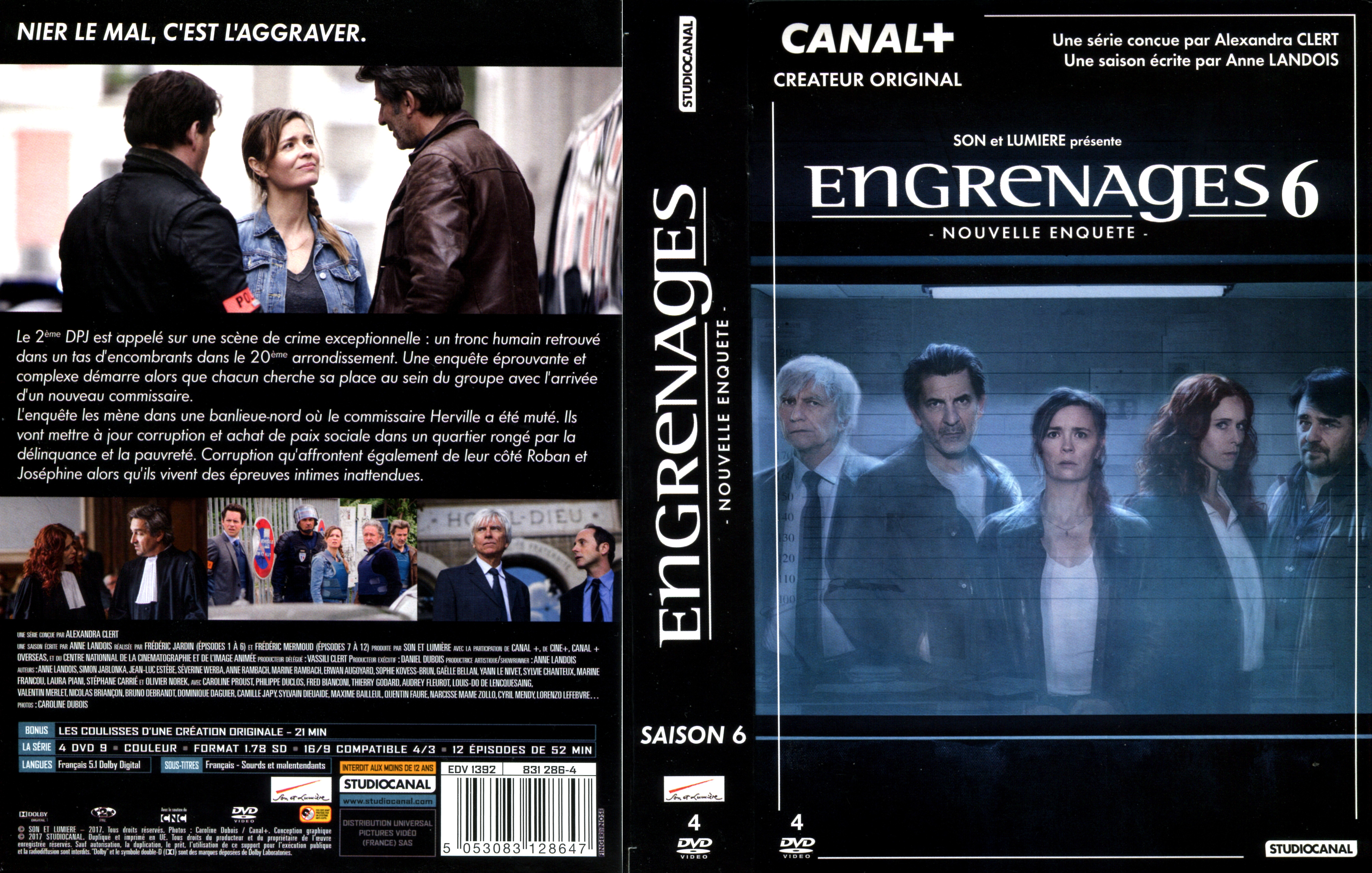 Jaquette DVD Engrenages Saison 6 COFFRET