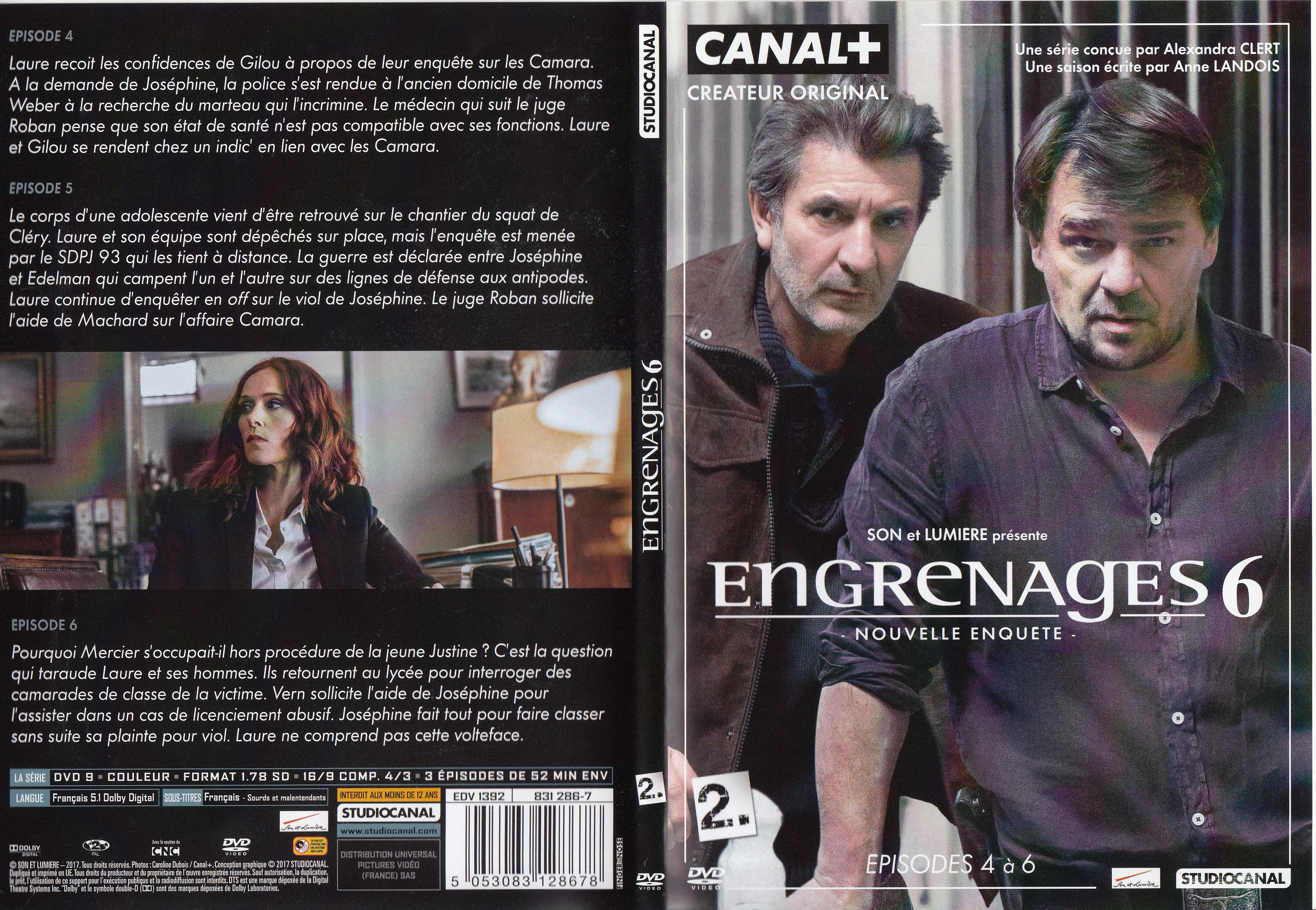 Jaquette DVD Engrenages saison 6 DVD 2