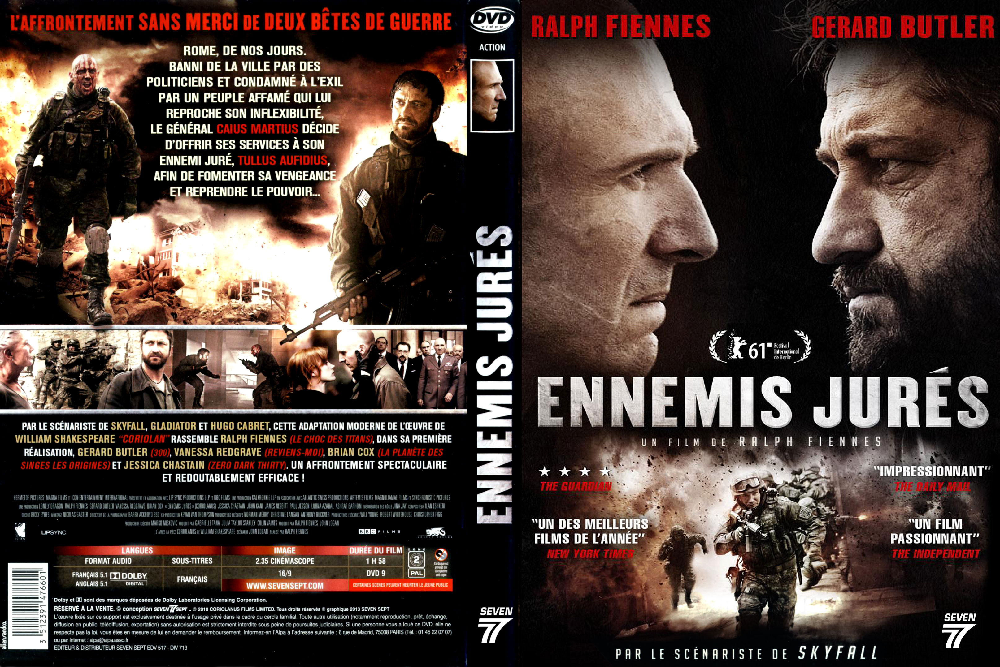 Jaquette DVD Ennemis jurs