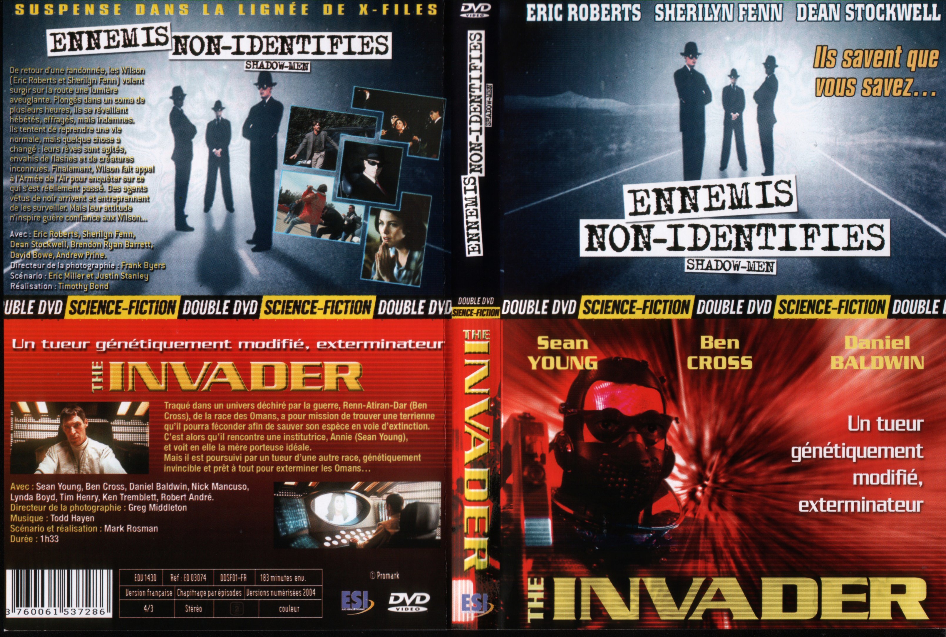 Jaquette DVD Ennemis non identifies + the invader