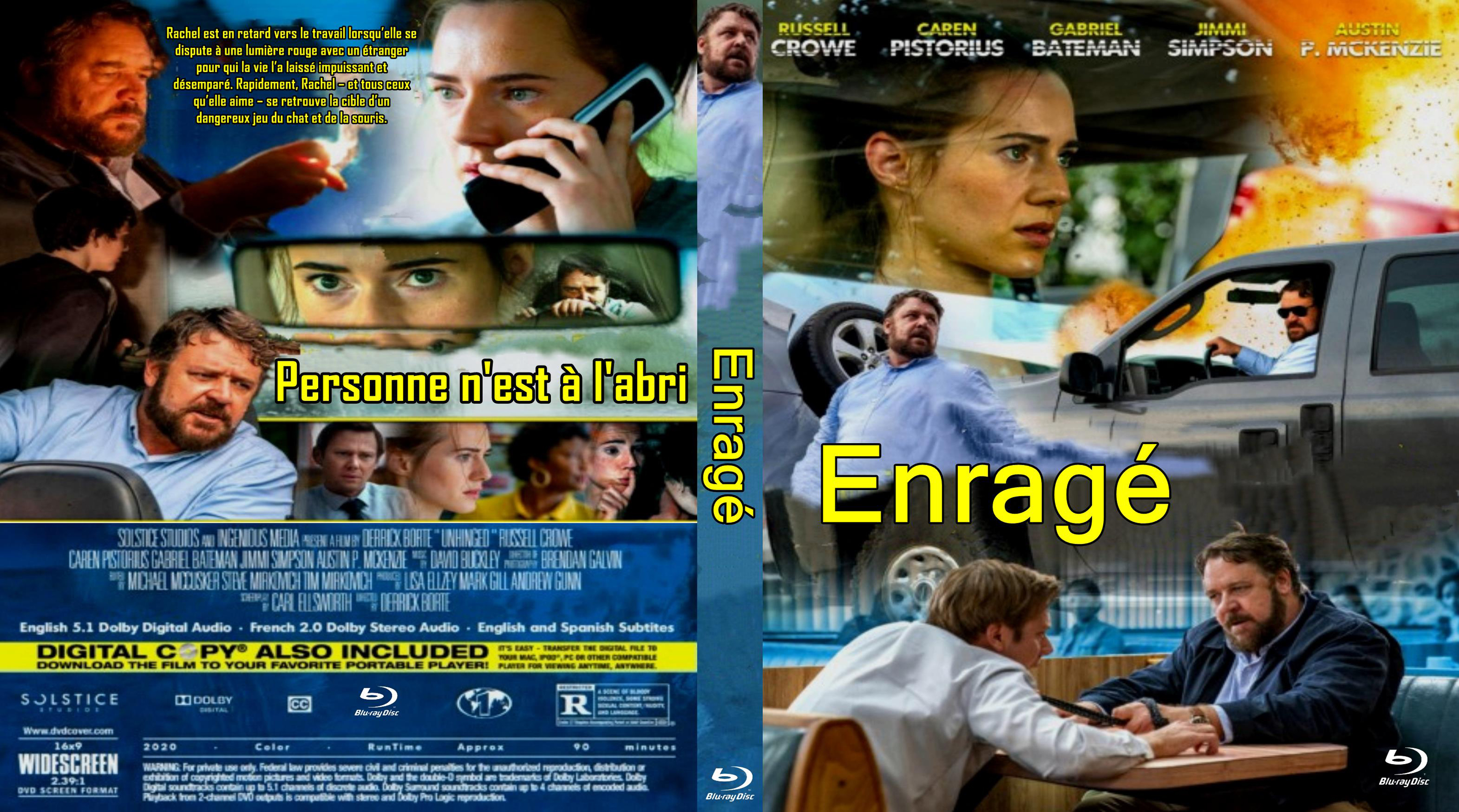 Jaquette DVD Enrag custom (BLU-RAY)