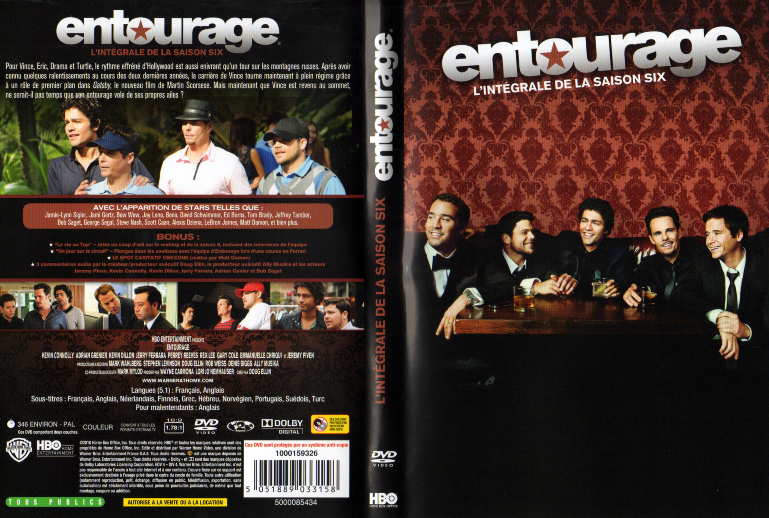 Jaquette DVD Entourage Saison 6