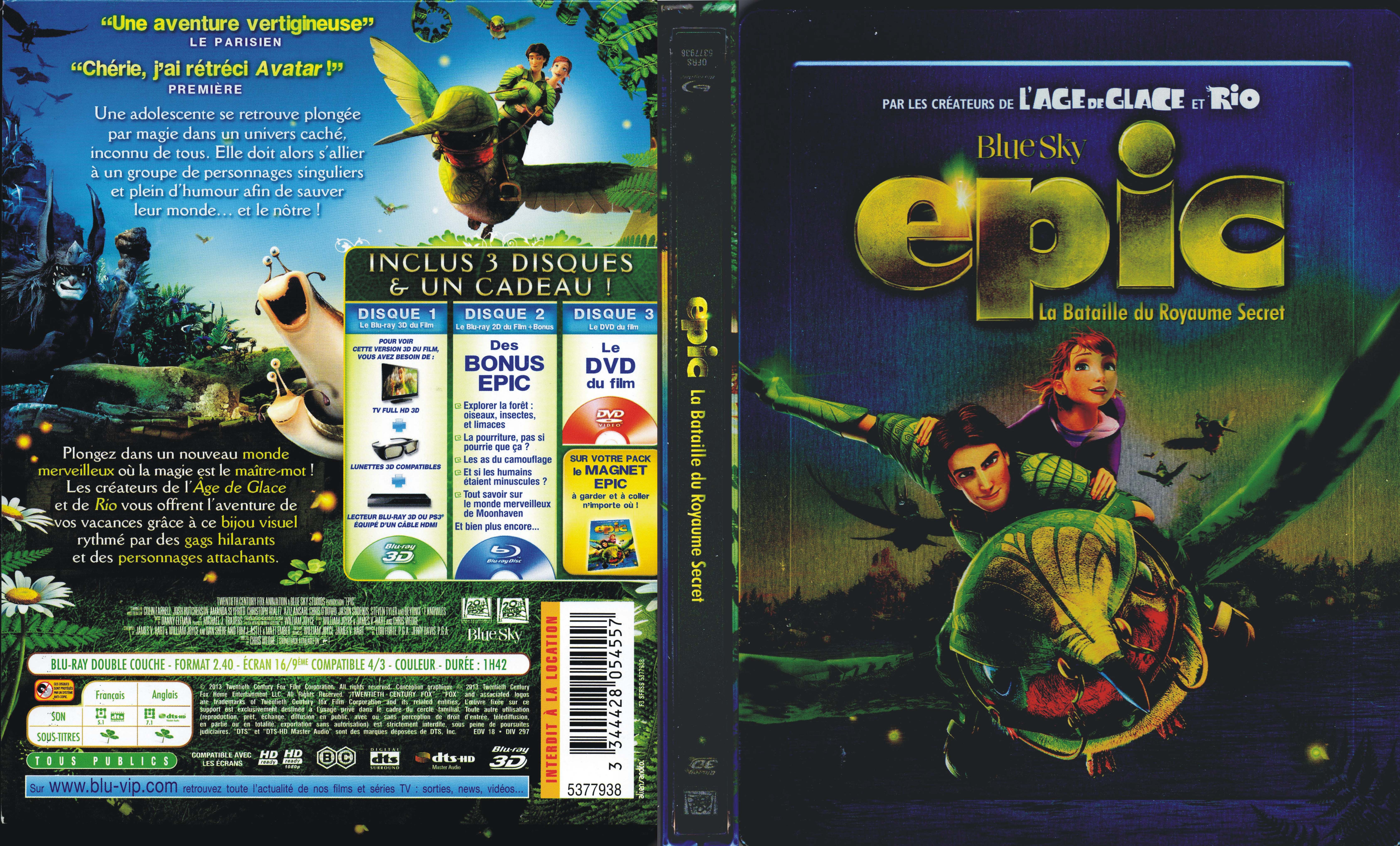 Jaquette DVD Epic la bataille du royaume secret (BLU-RAY) v2