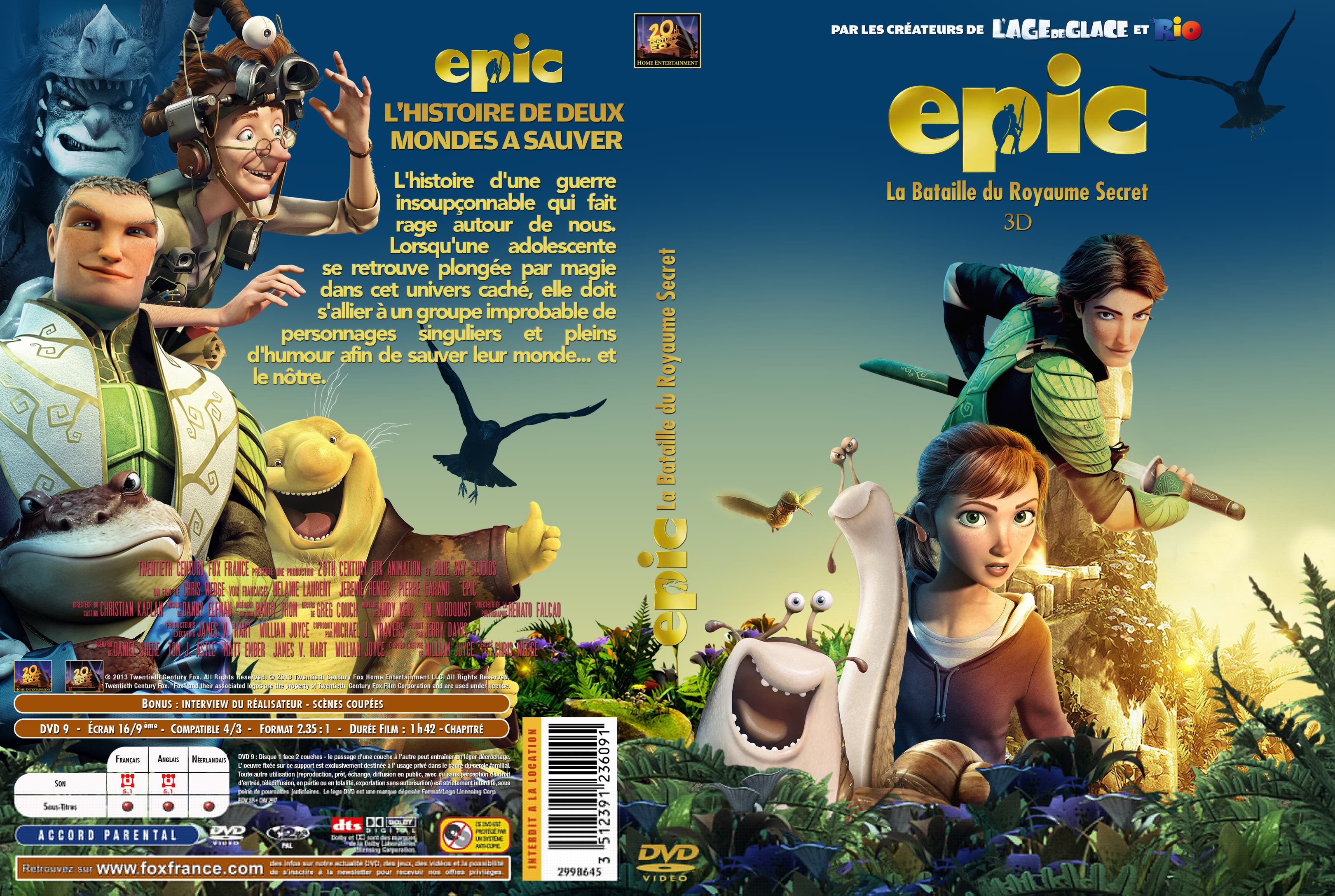 Jaquette DVD Epic la bataille du royaume secret custom