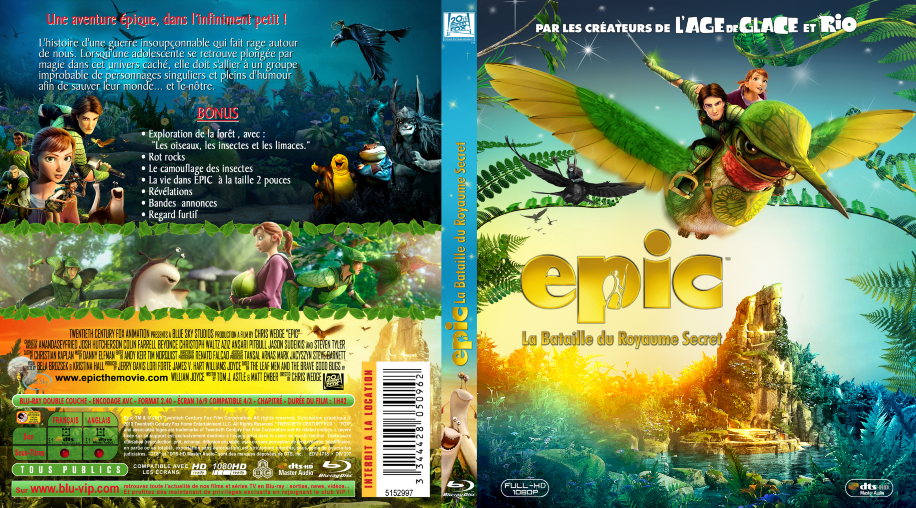 Jaquette DVD Epic la bataille du royaume secret custom (BLU-RAY)