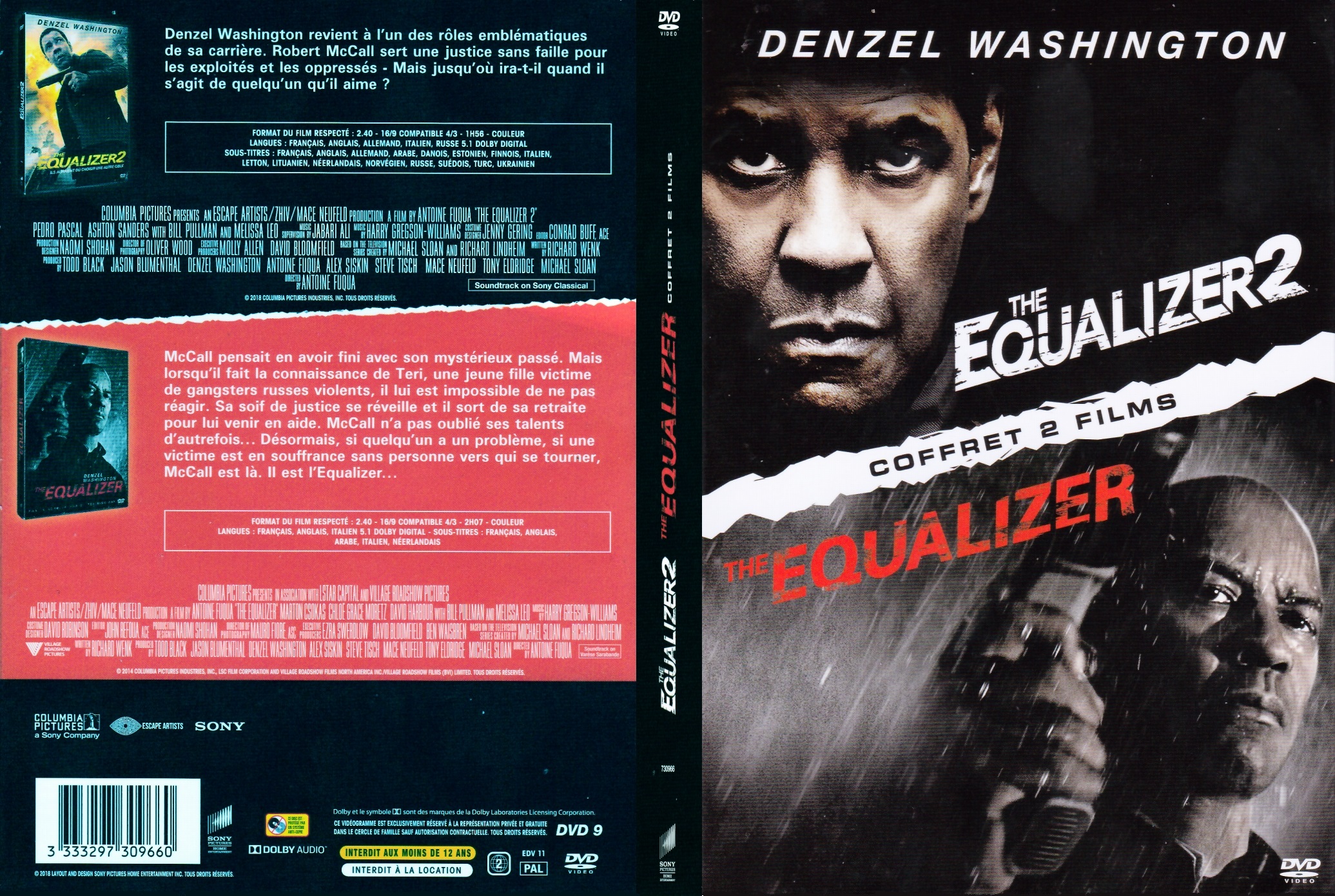 Jaquette DVD Equalizer Coffret 2 Films