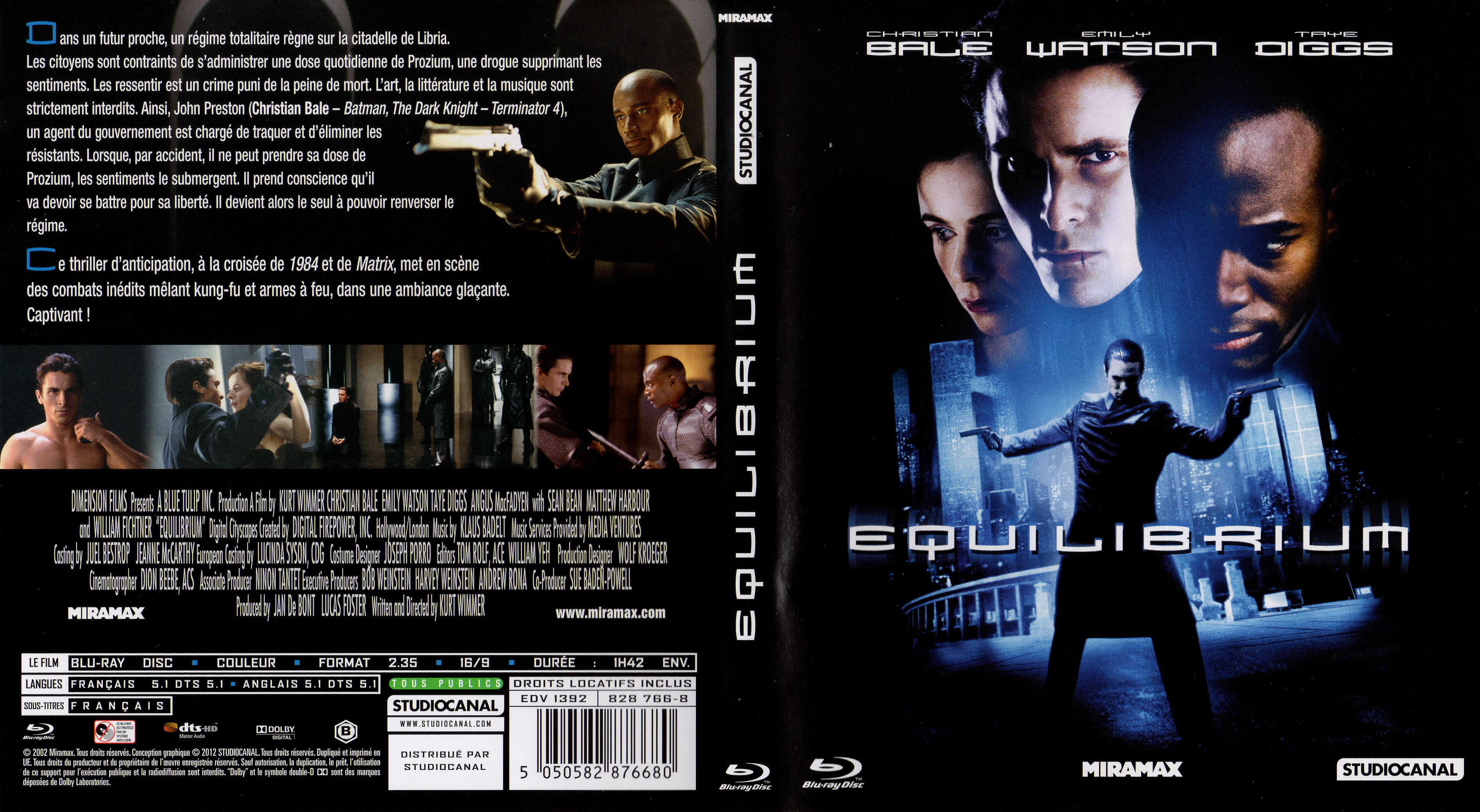 Jaquette DVD Equilibrium (BLU-RAY)