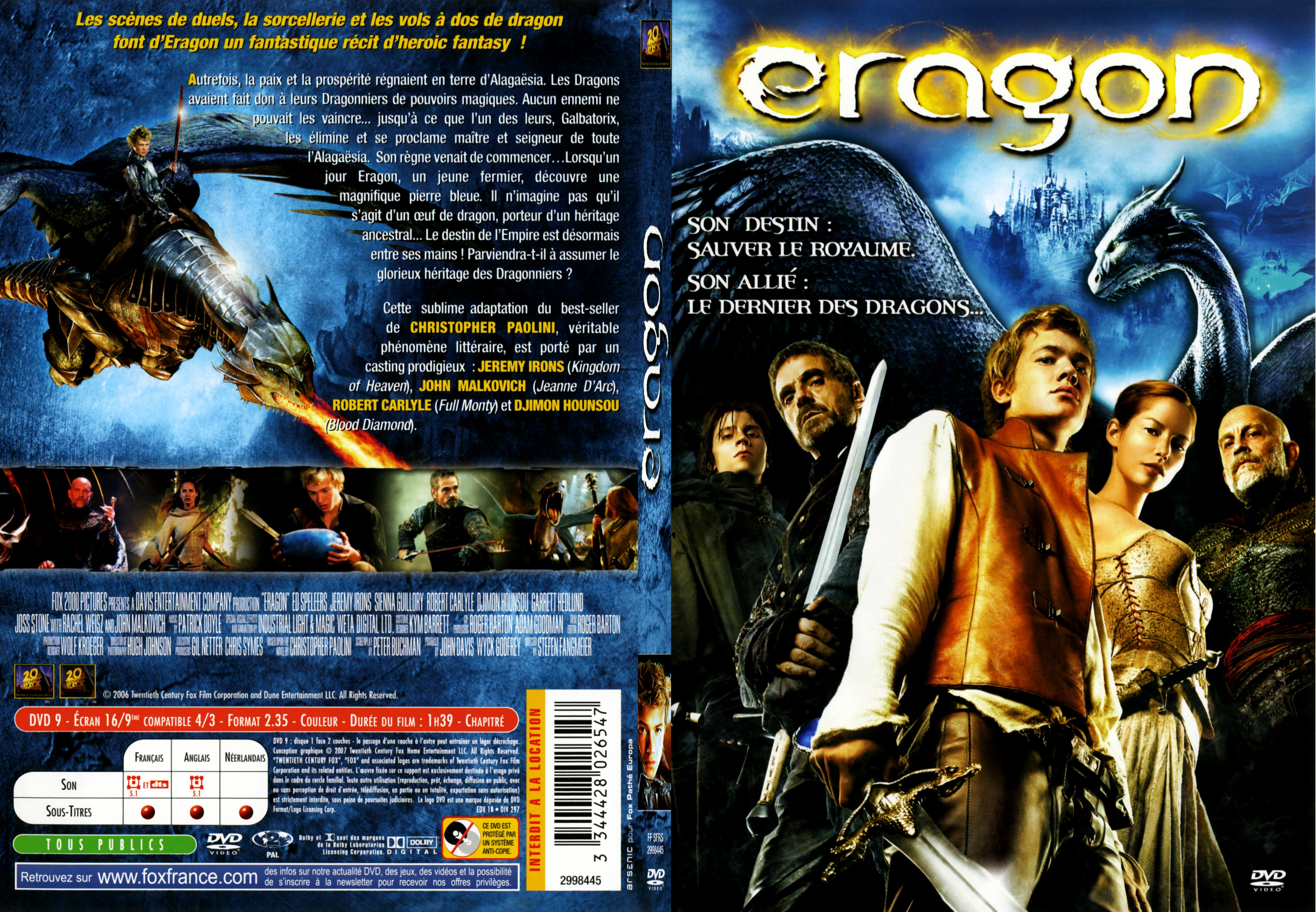 Jaquette DVD Eragon - SLIM