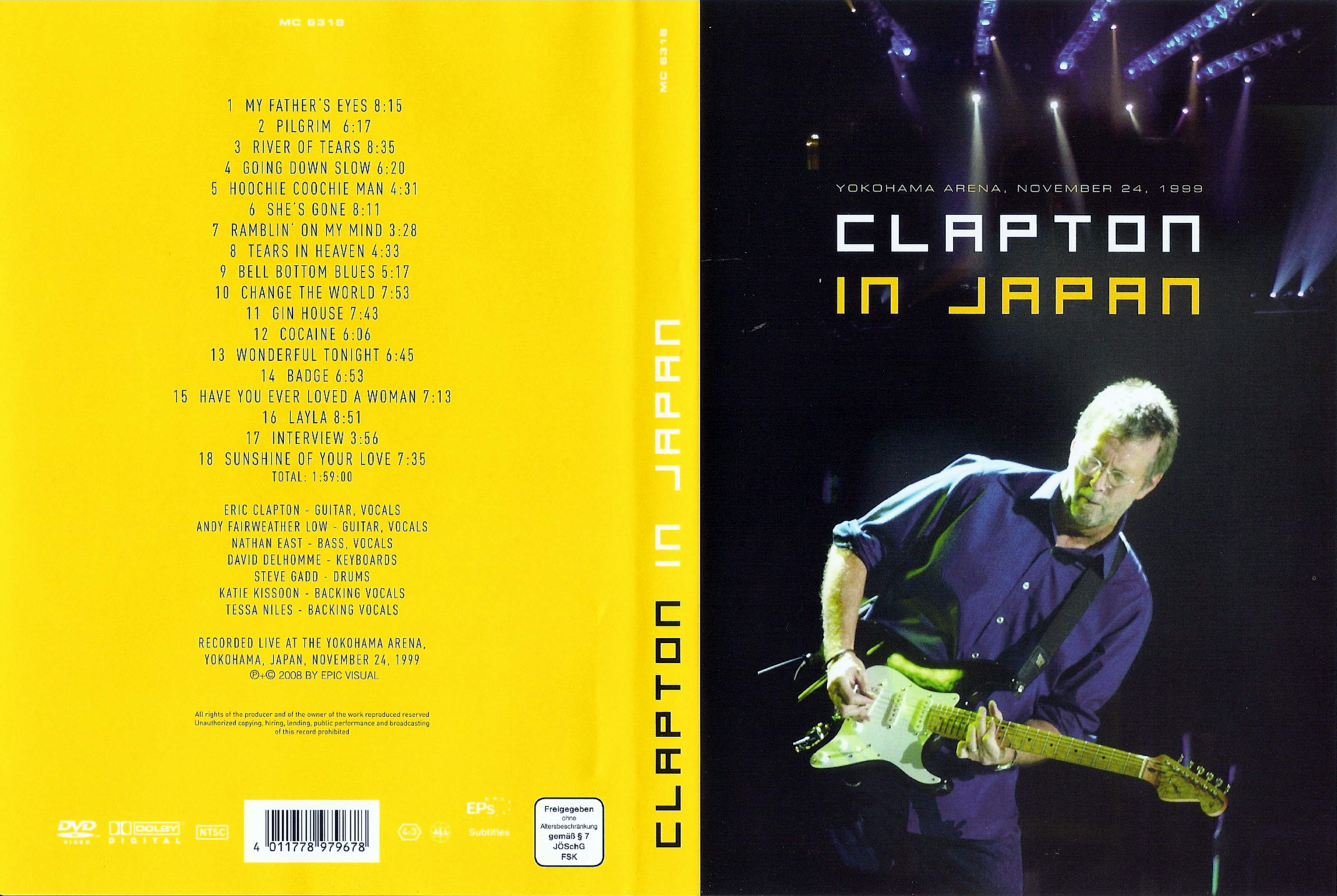 Jaquette DVD Eric Clapton - Clapton in Japan