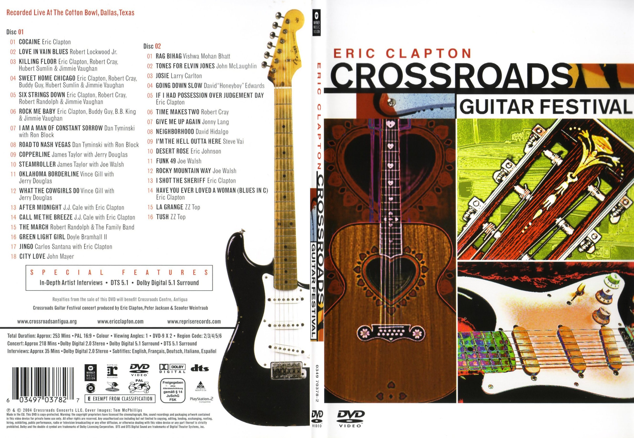 Jaquette DVD Eric Clapton - Crossroads Guitar Festival 2004 - SLIM