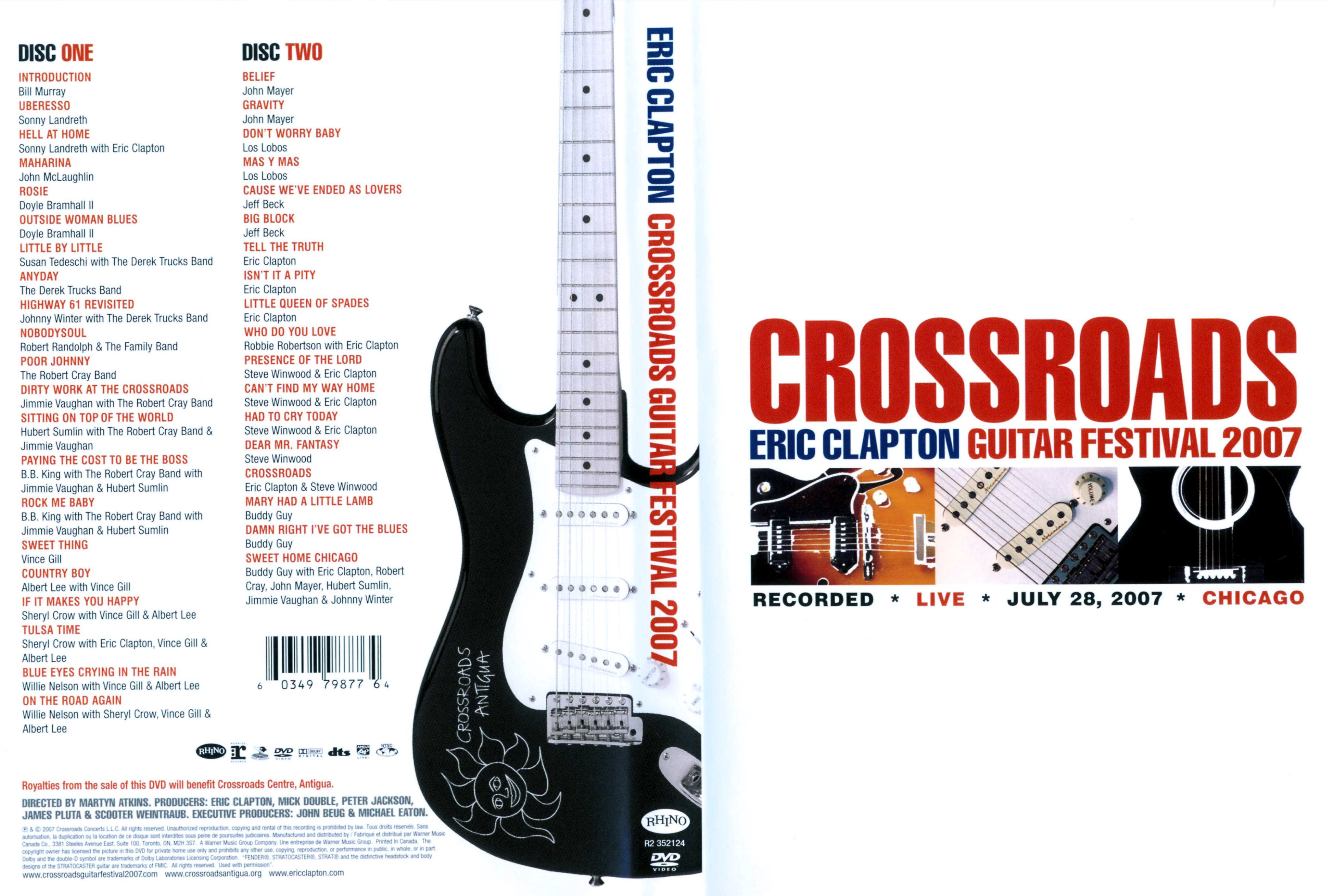 Jaquette DVD Eric Clapton - Crossroads Guitar Festival 2007