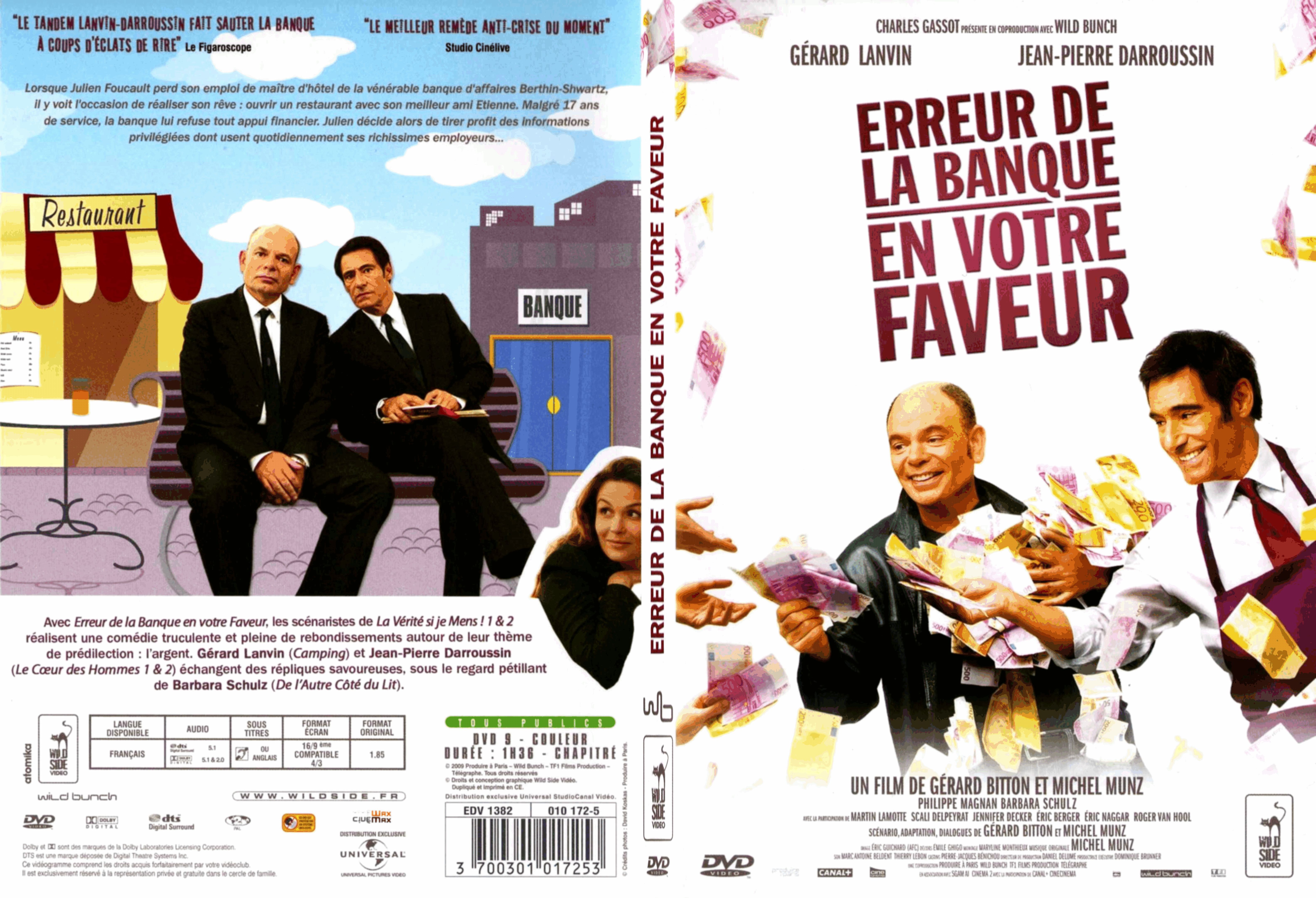 Jaquette DVD Erreur de la banque en votre faveur - SLIM