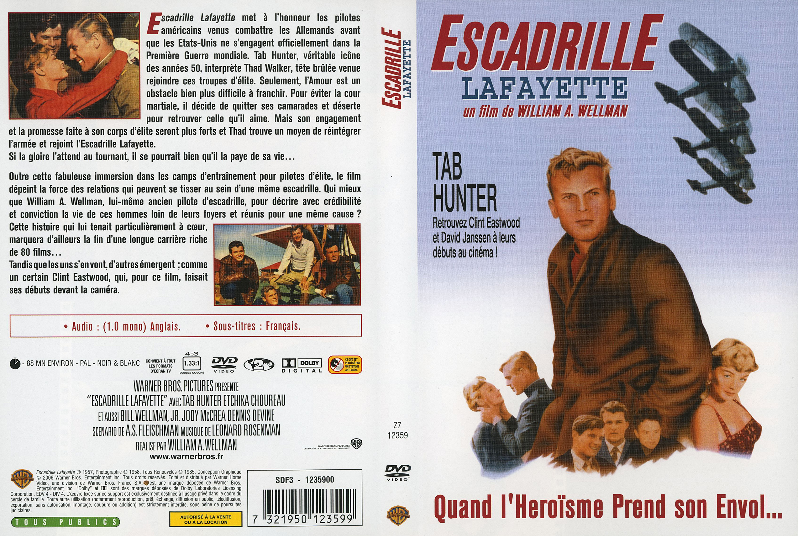Jaquette DVD Escadrille Lafayette