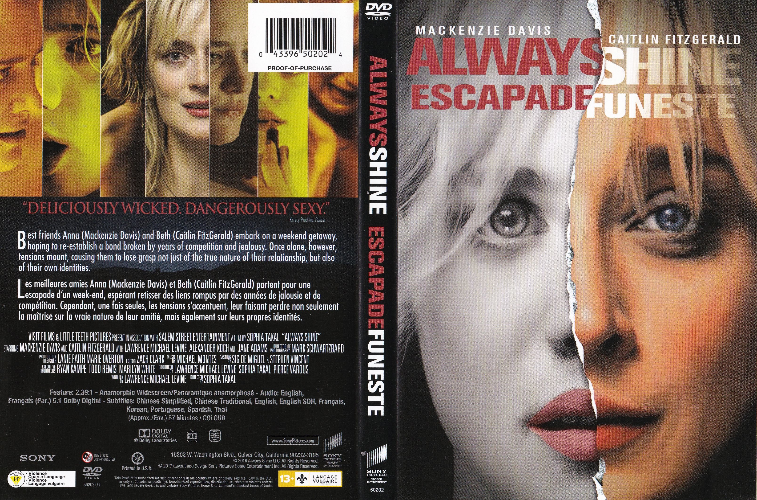 Jaquette DVD Escapade funeste (canadienne)