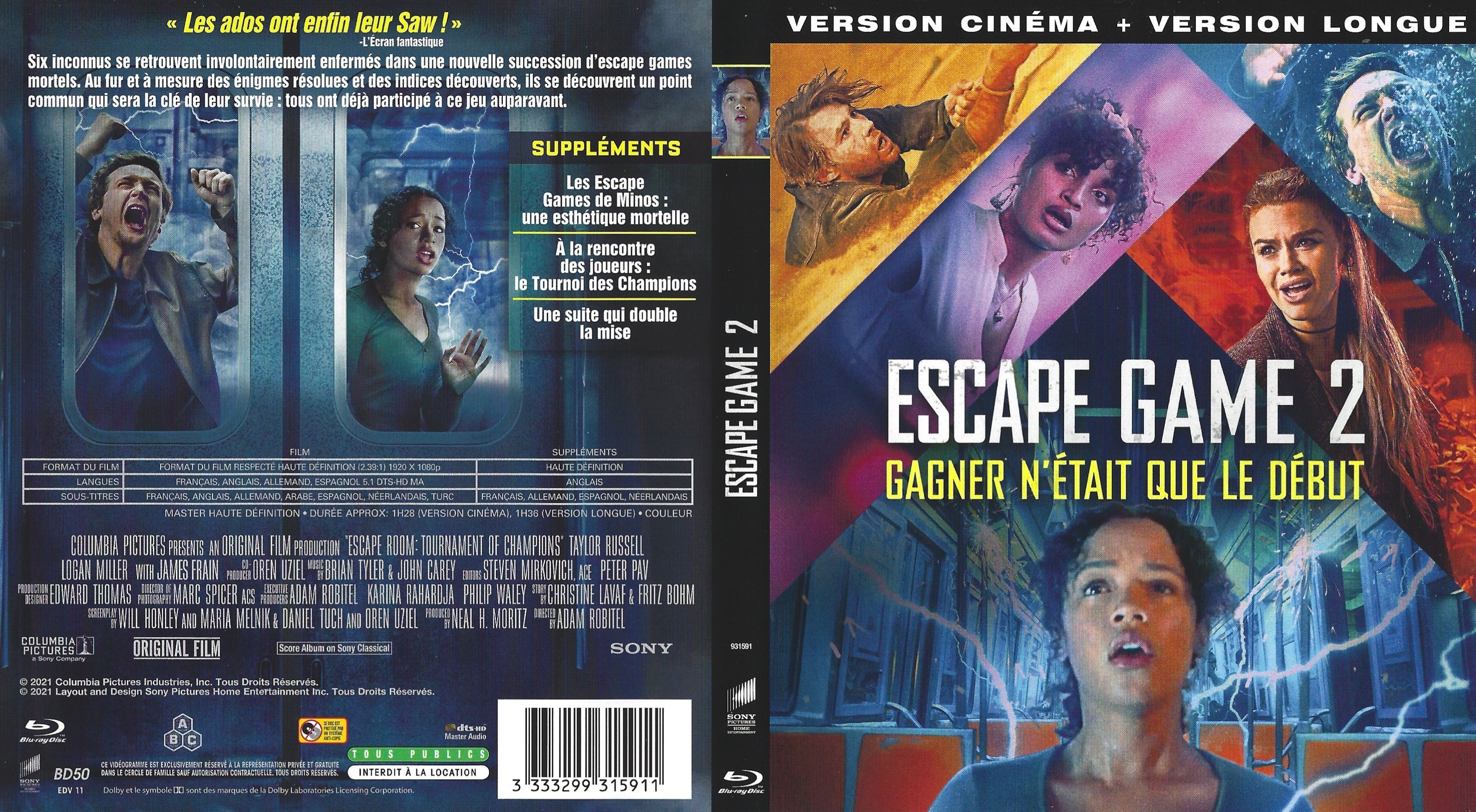 Jaquette DVD Escape Game 2 (BLU-RAY)