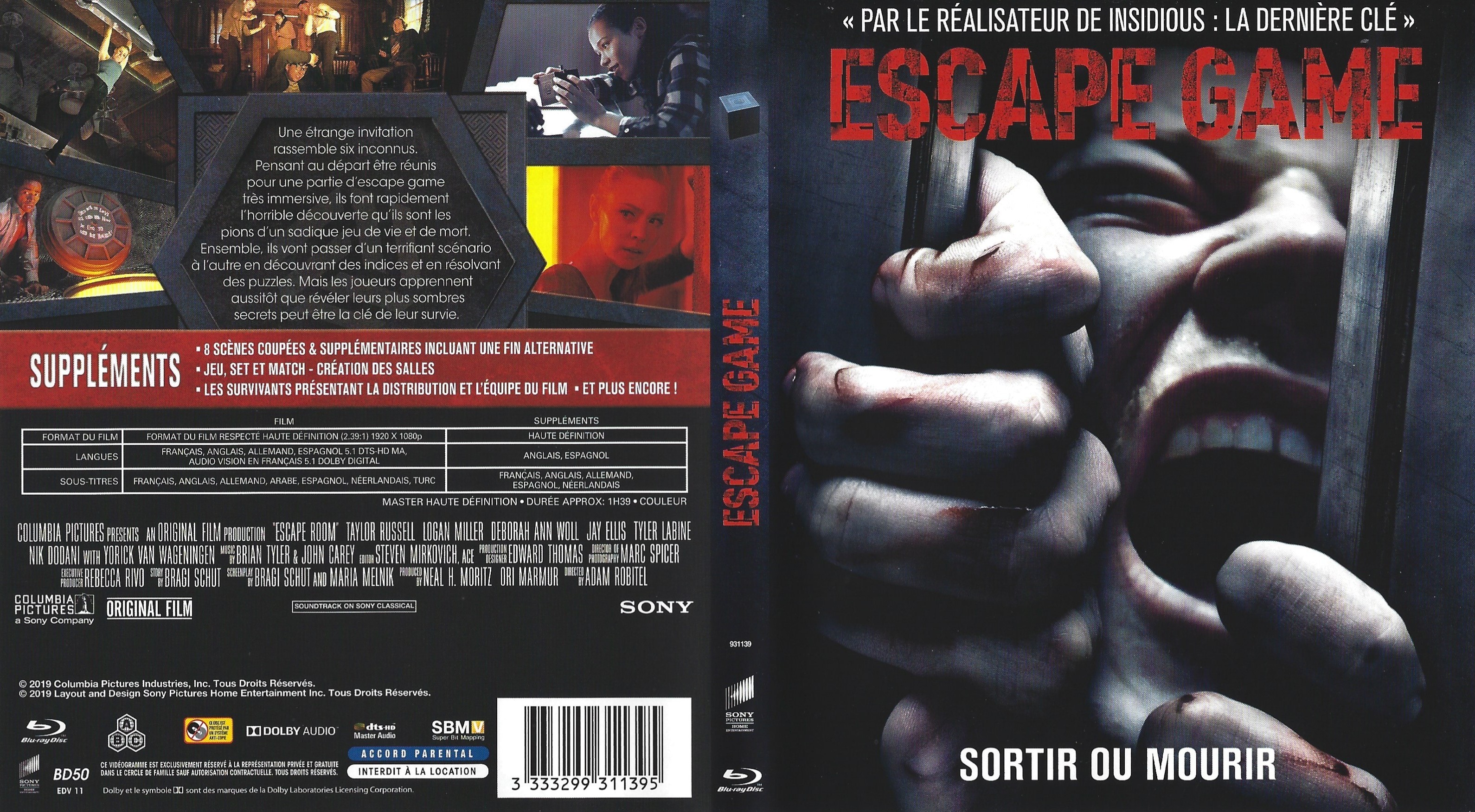 Jaquette DVD Escape Game (BLU-RAY)