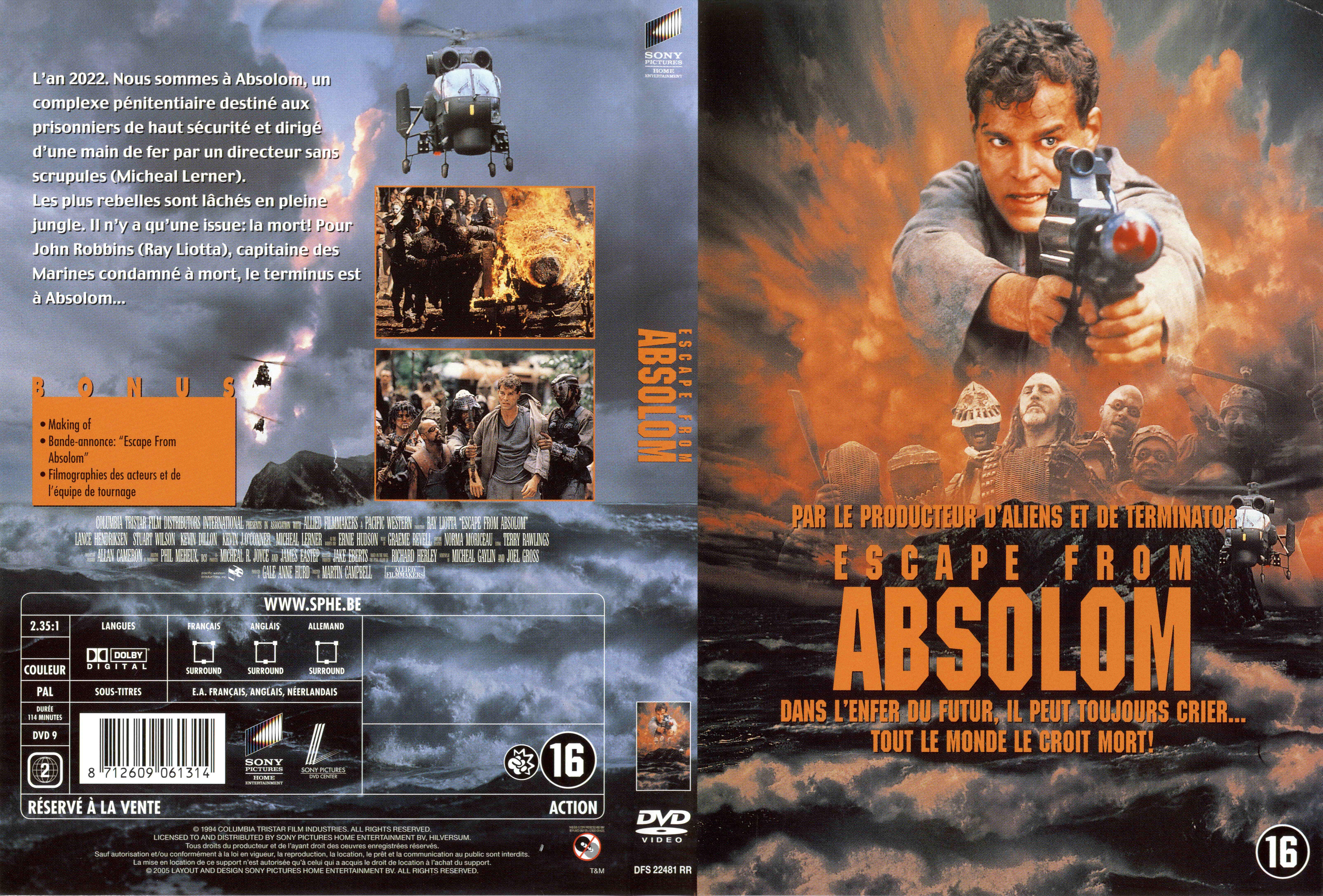 Jaquette DVD Escape from absolom