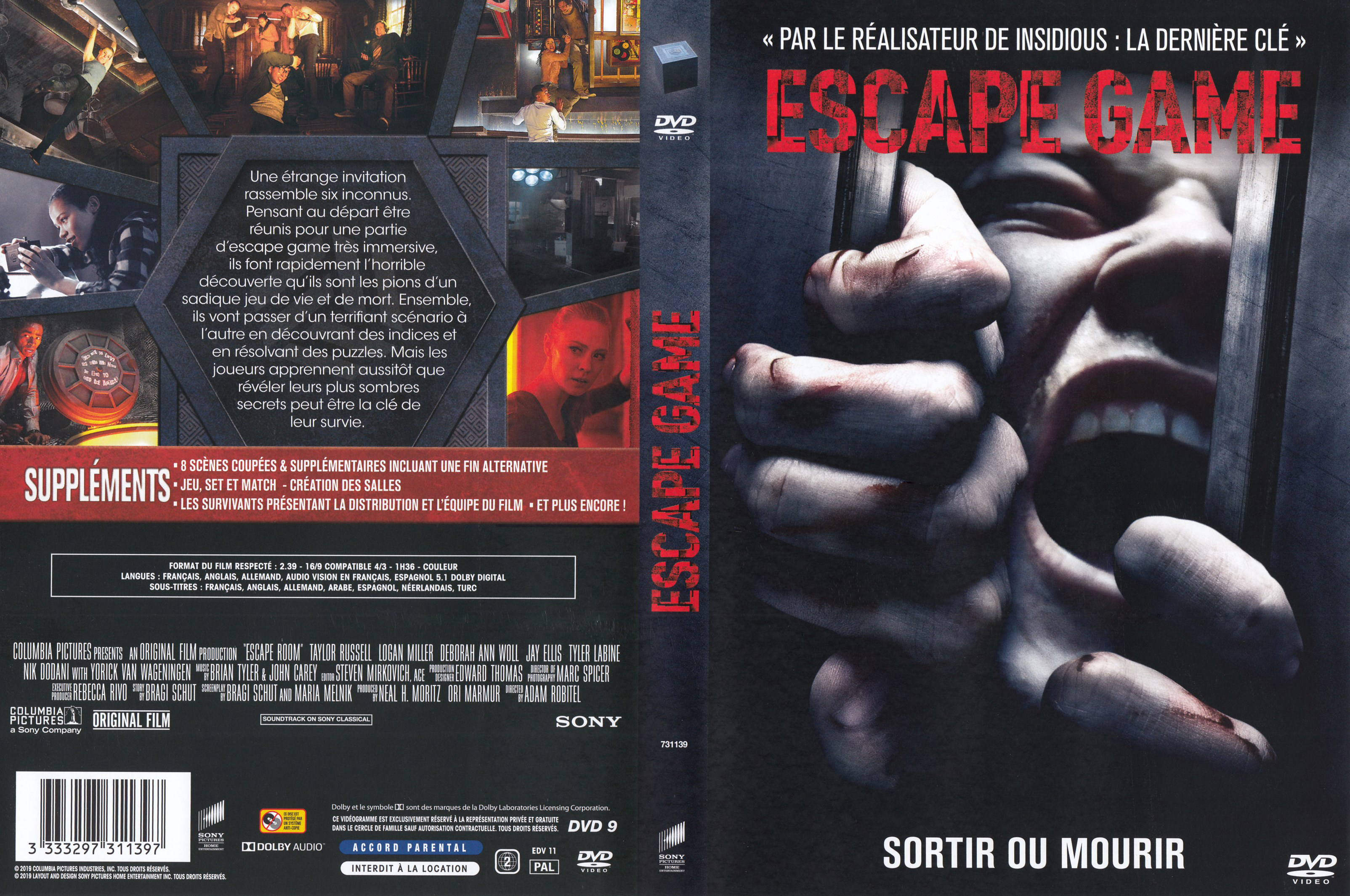 Jaquette DVD Escape game