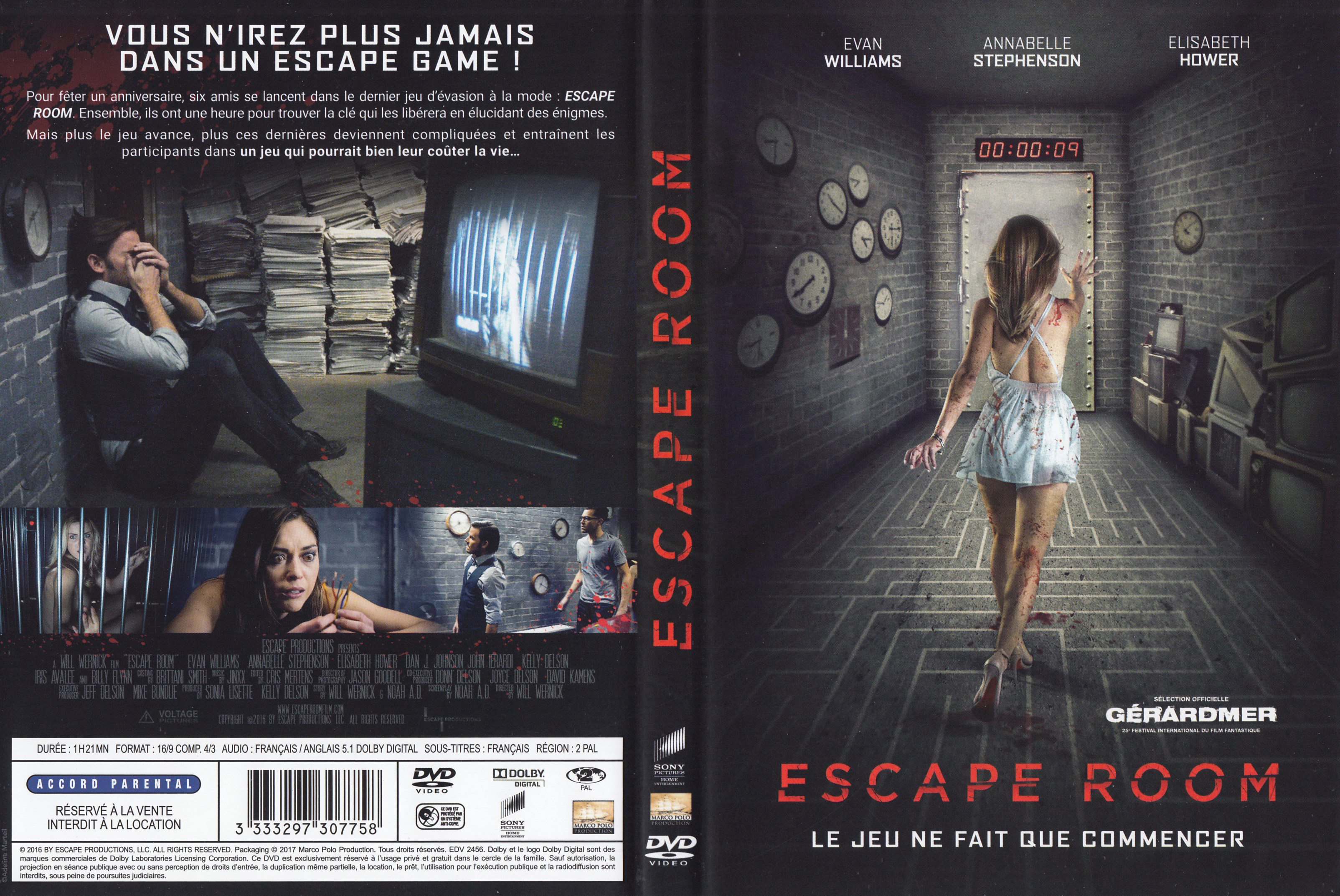 Jaquette DVD Escape room