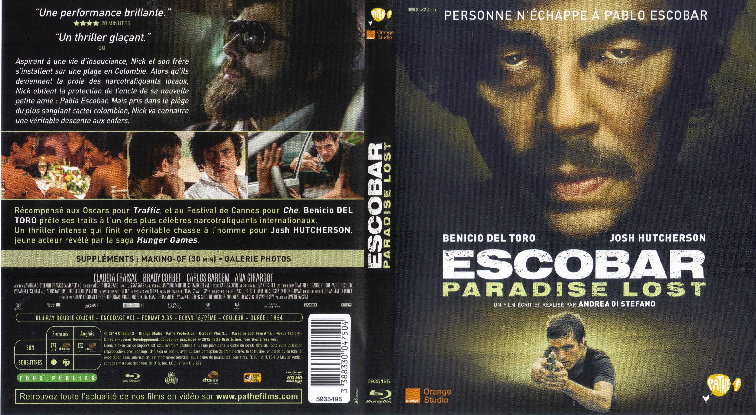 Jaquette DVD Escobar Paradise Lost (BLU-RAY)