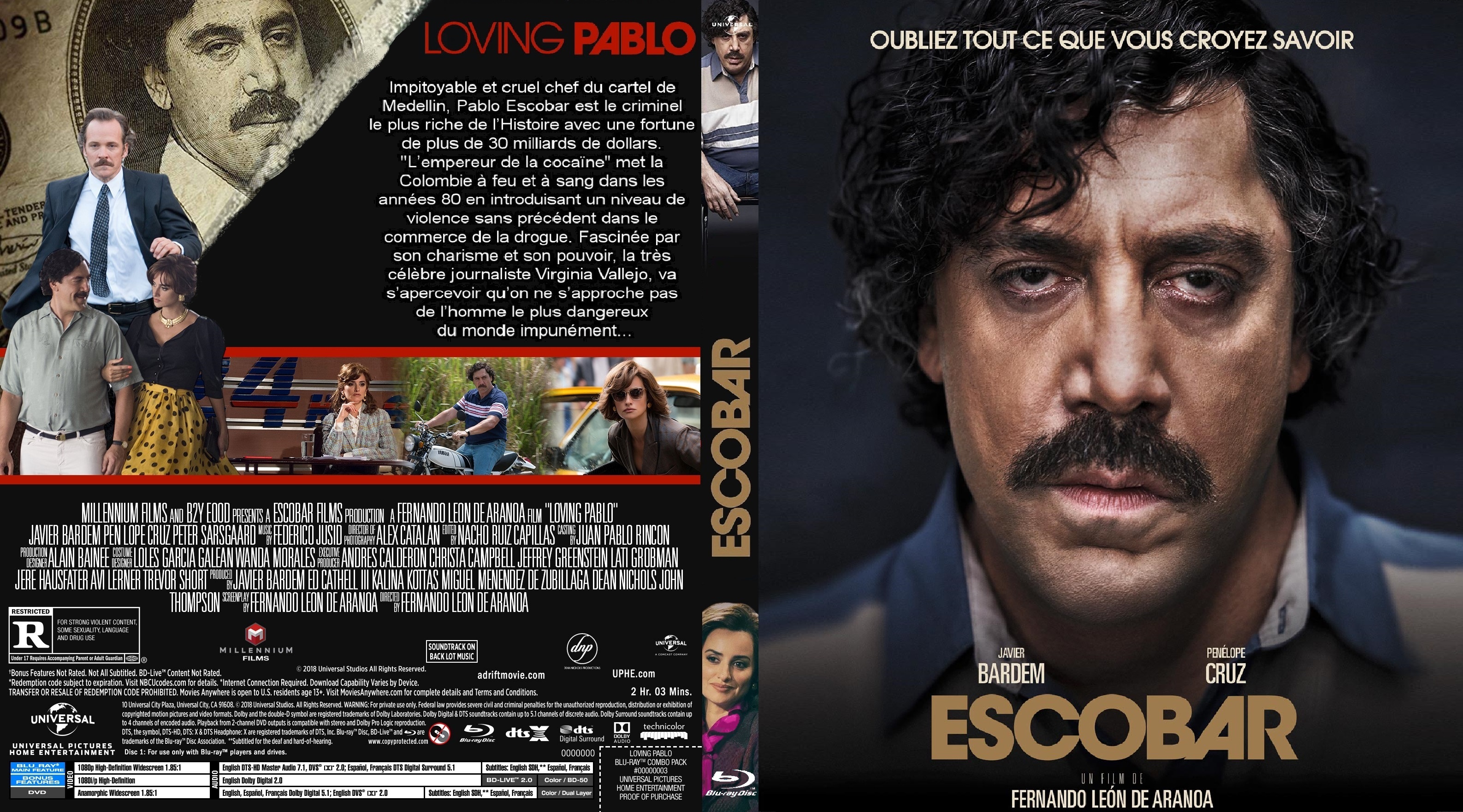 Jaquette DVD Escobar custom (BLU-RAY) v2
