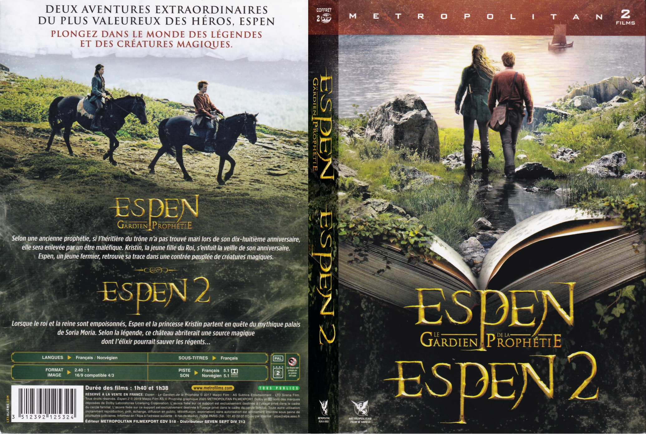 Jaquette DVD Espen 2 Films COFFRET