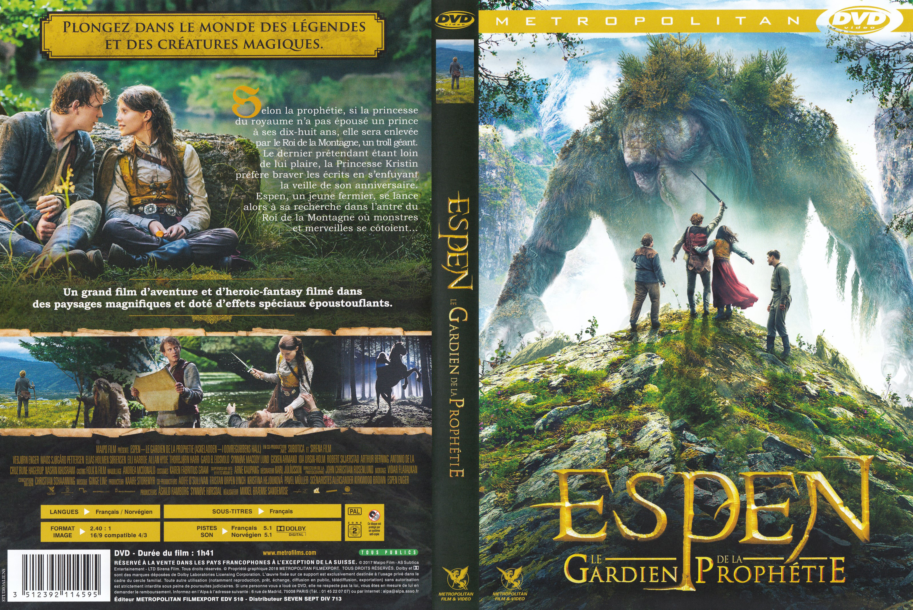 Jaquette DVD Espen Le gardien de la prophtie