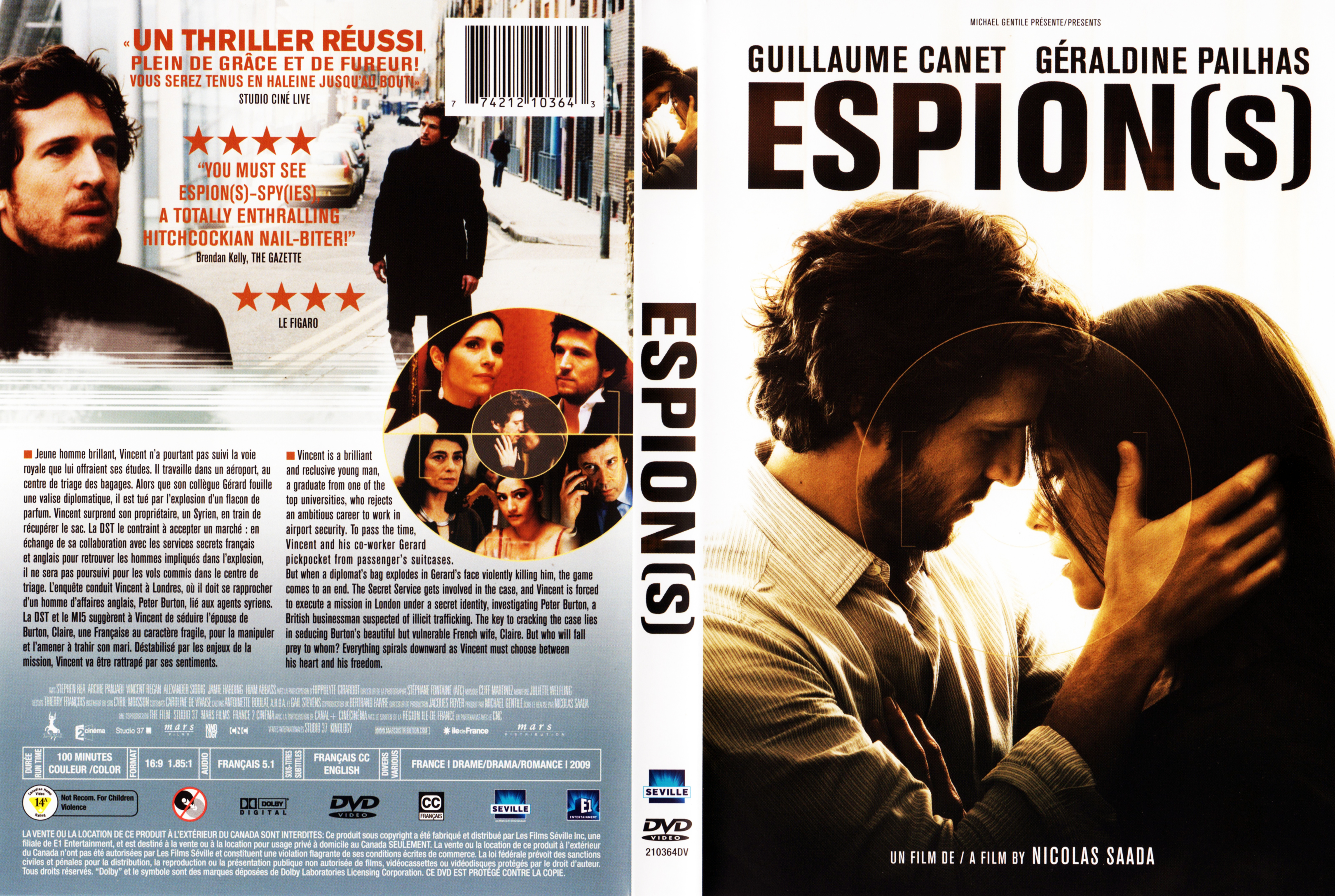 Jaquette DVD Espion(s) (Canadienne)