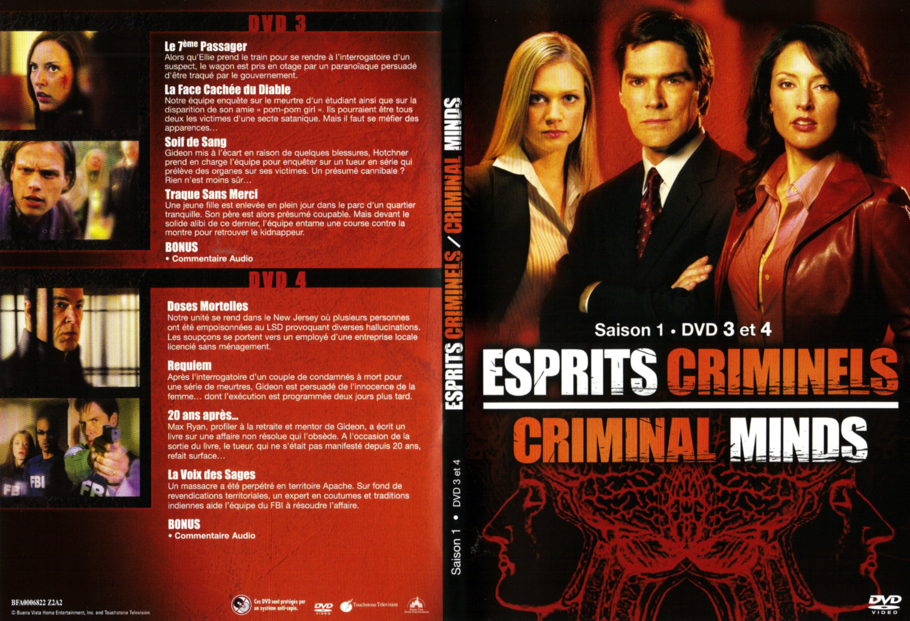 Jaquette DVD Esprits criminels Saison 1 DVD 2