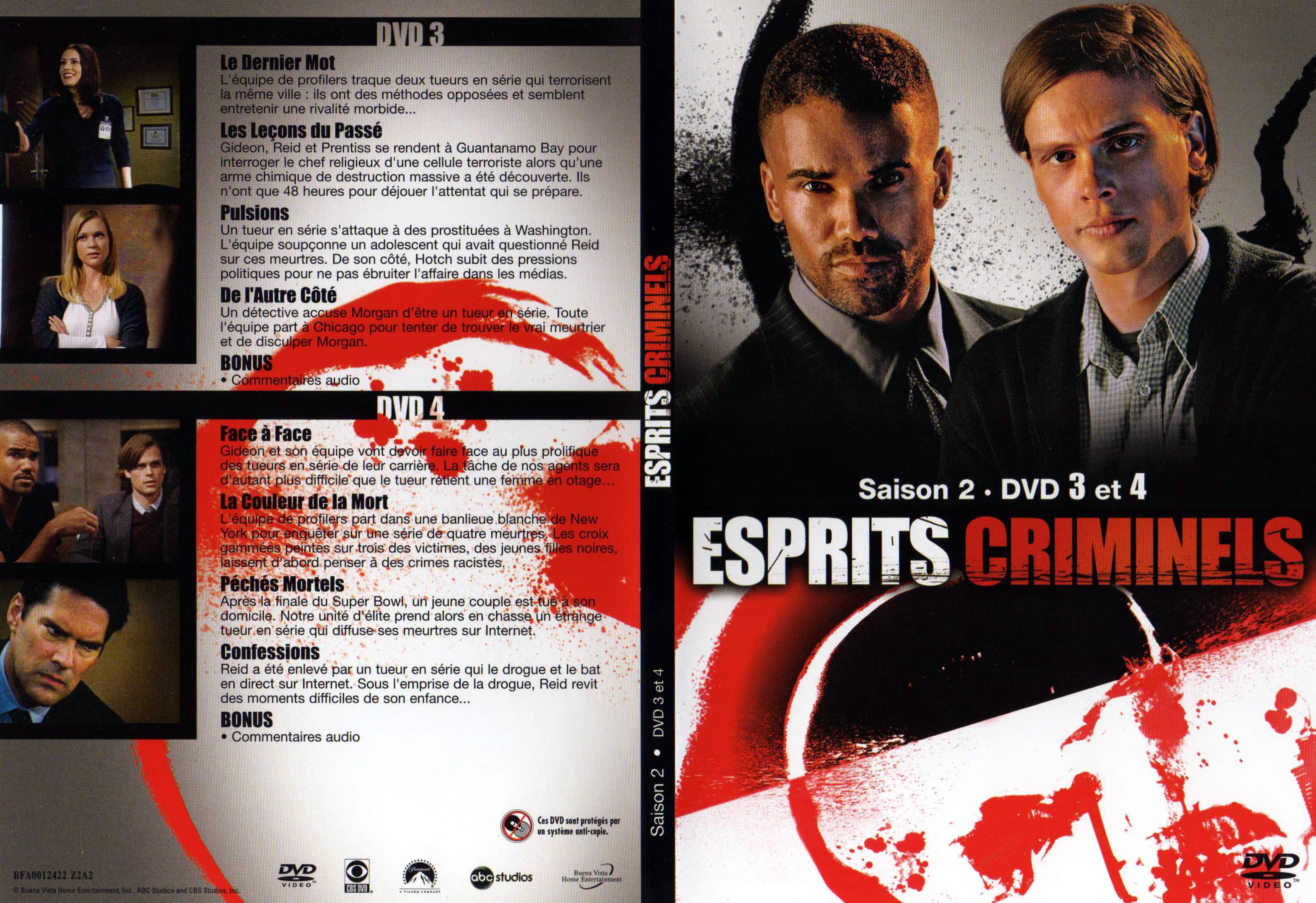 Jaquette DVD Esprits criminels Saison 2 DVD 2