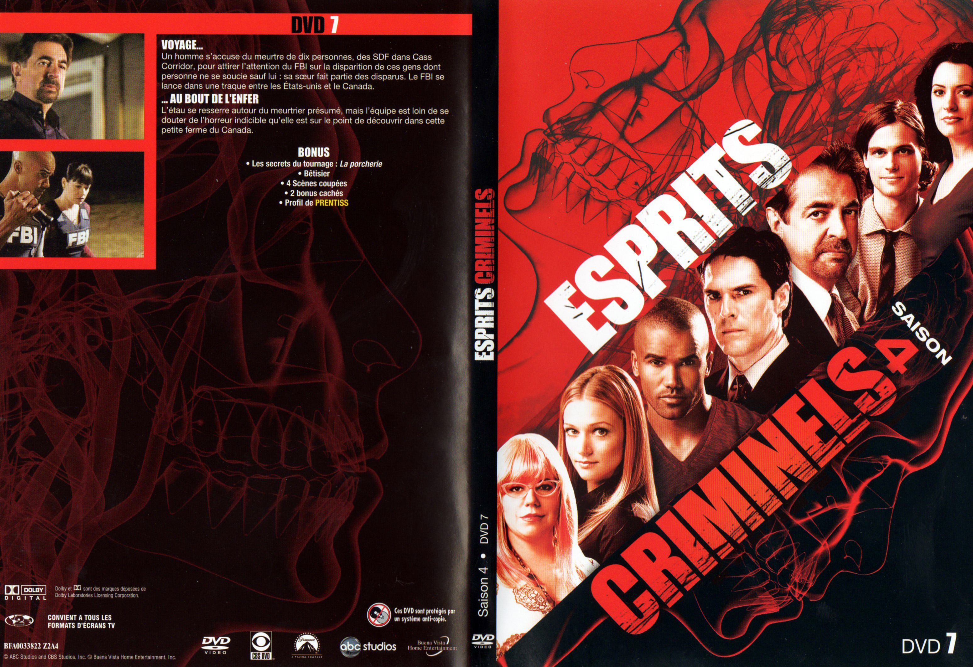 Jaquette DVD Esprits criminels Saison 4 DVD 4