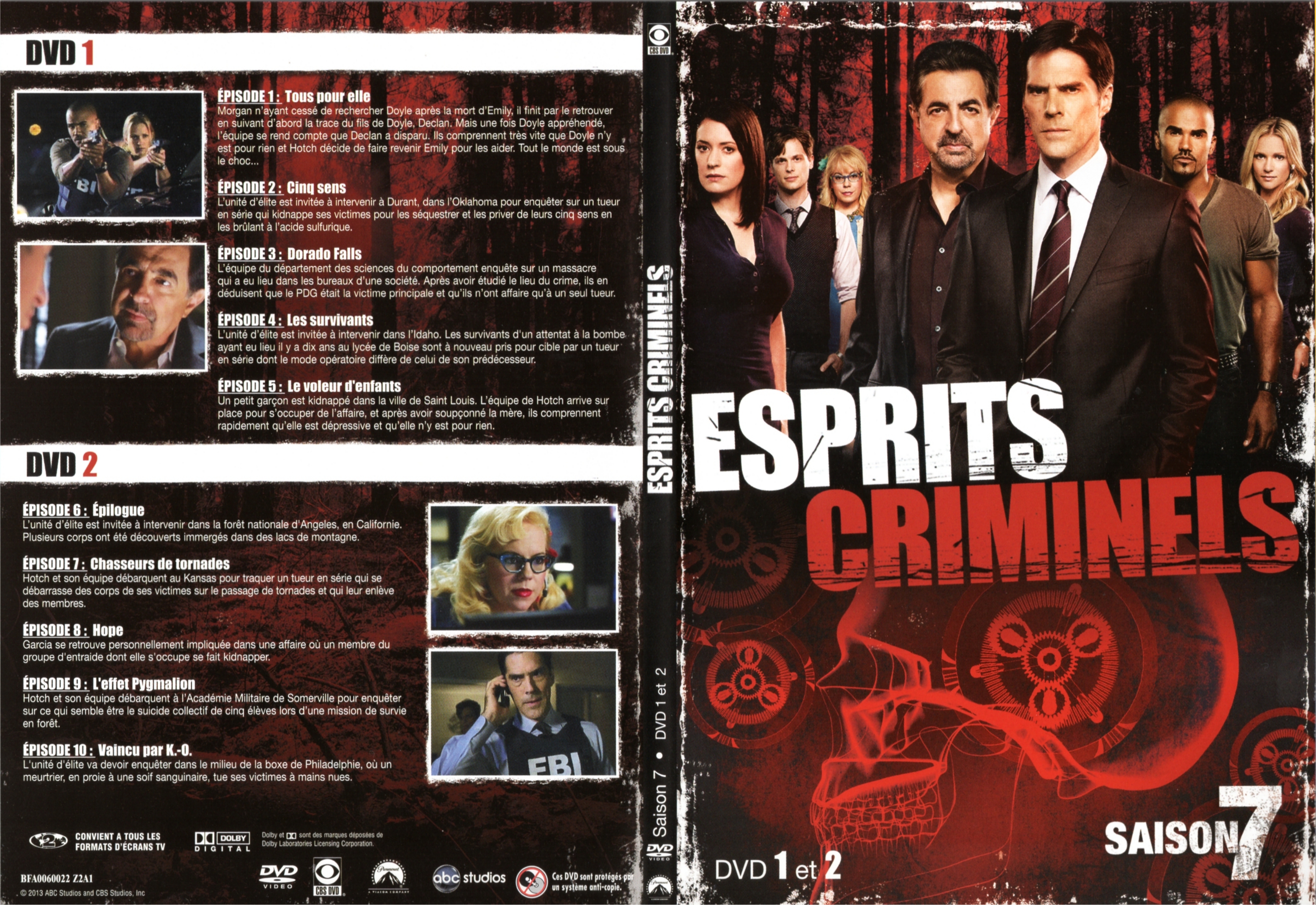 Jaquette DVD Esprits criminels Saison 7 DVD 1