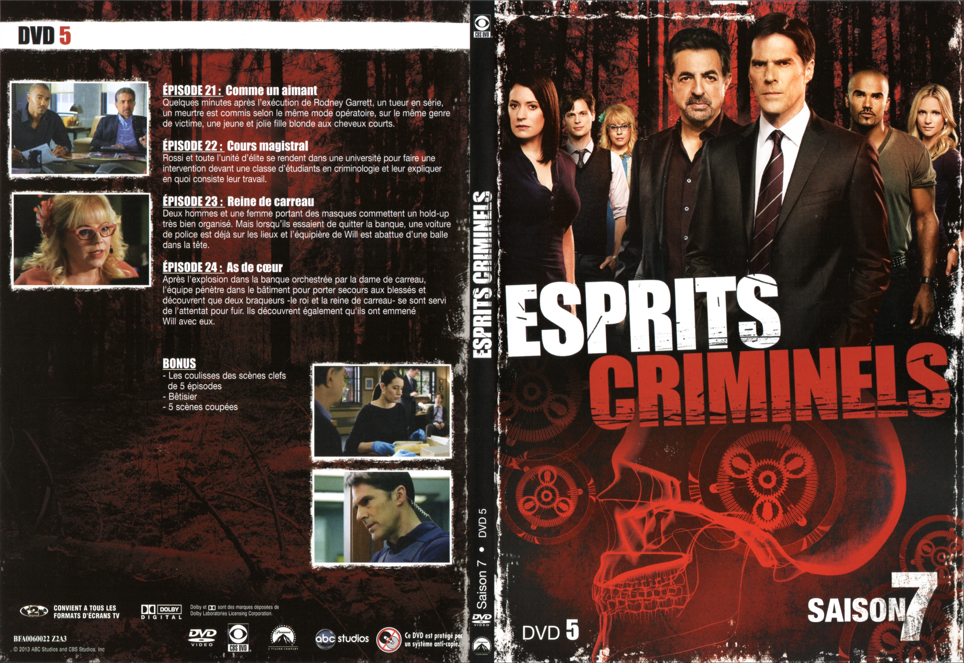 Jaquette DVD Esprits criminels Saison 7 DVD 3