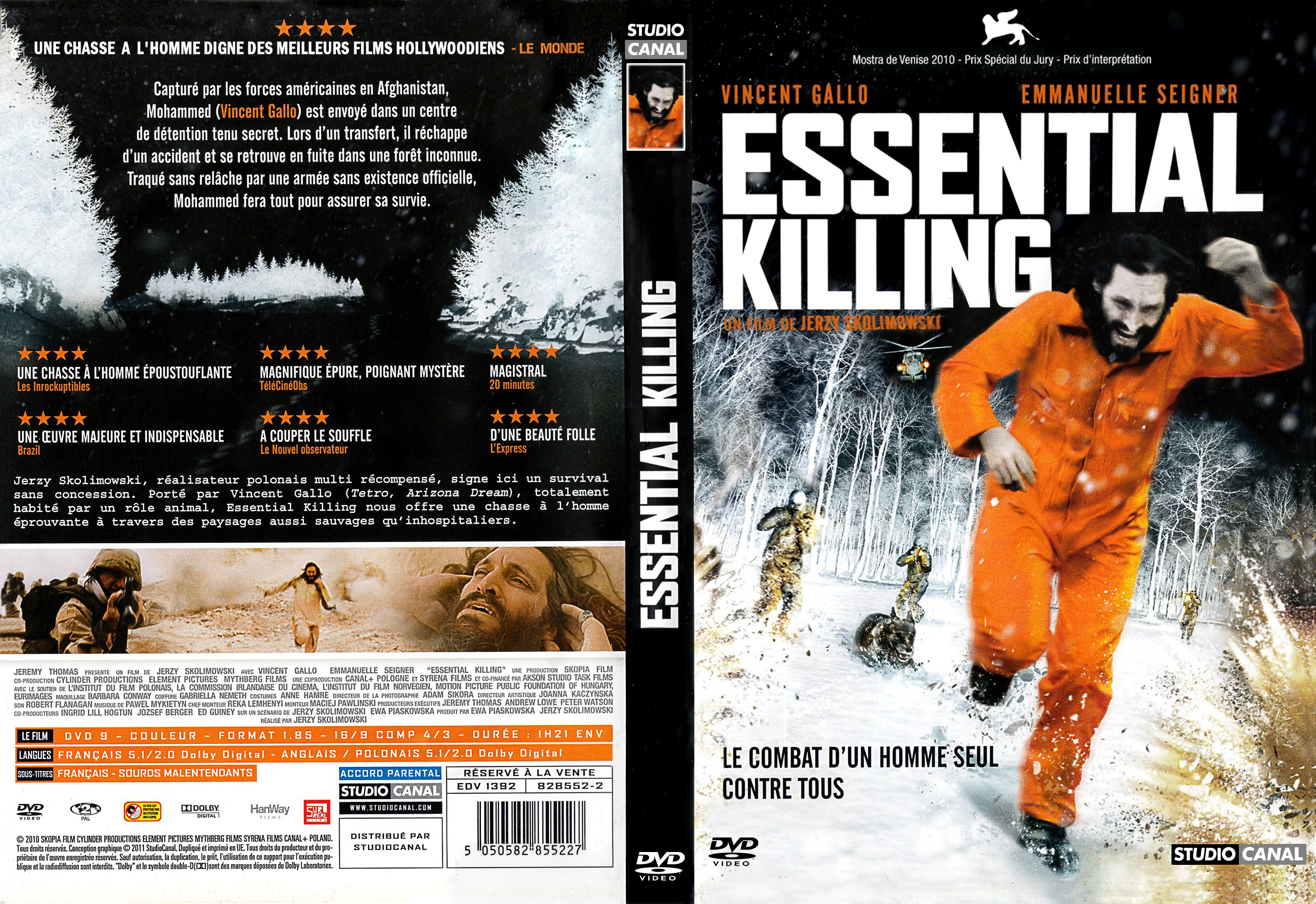 Jaquette DVD Essential Killing