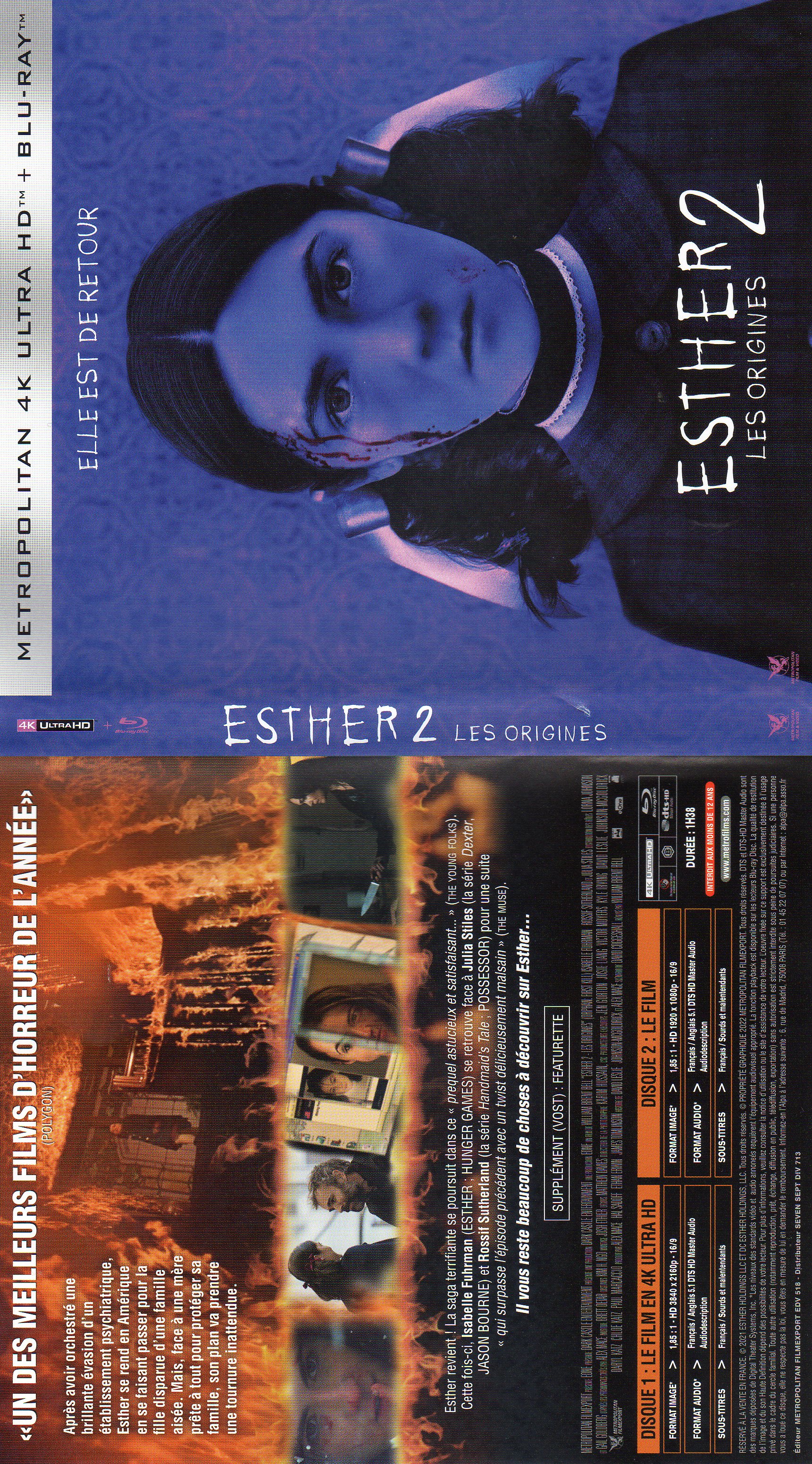 Jaquette DVD Esther 2 (BLU-RAY)