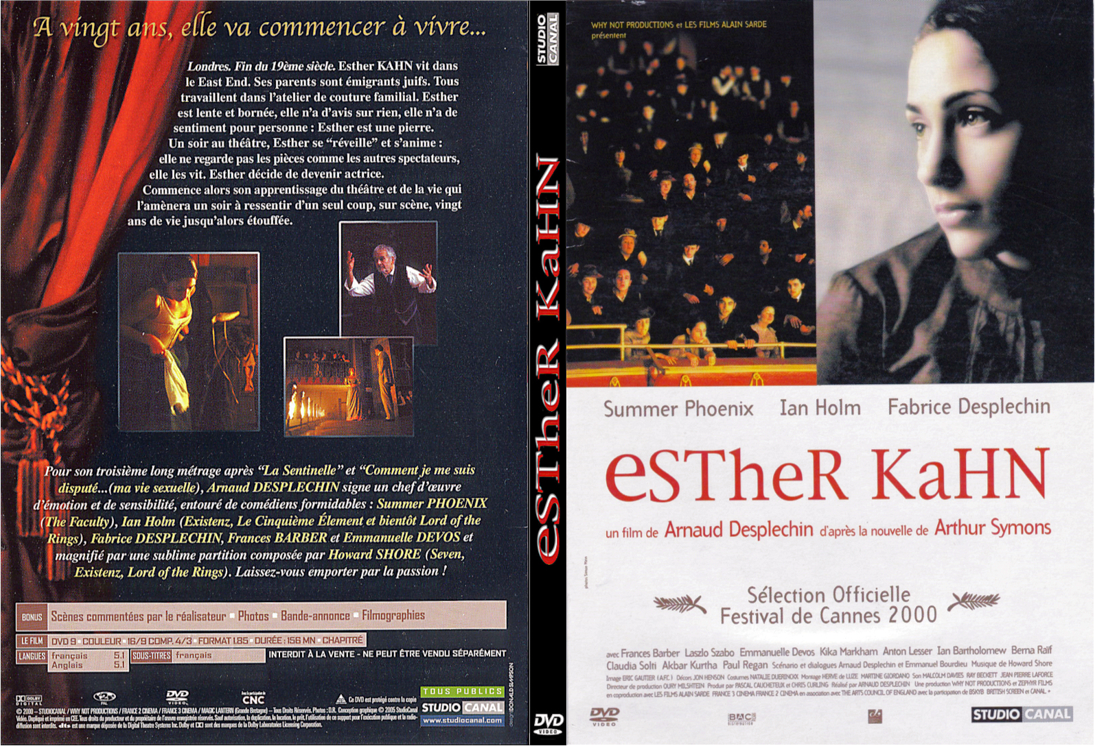Jaquette DVD Esther Kahn - SLIM