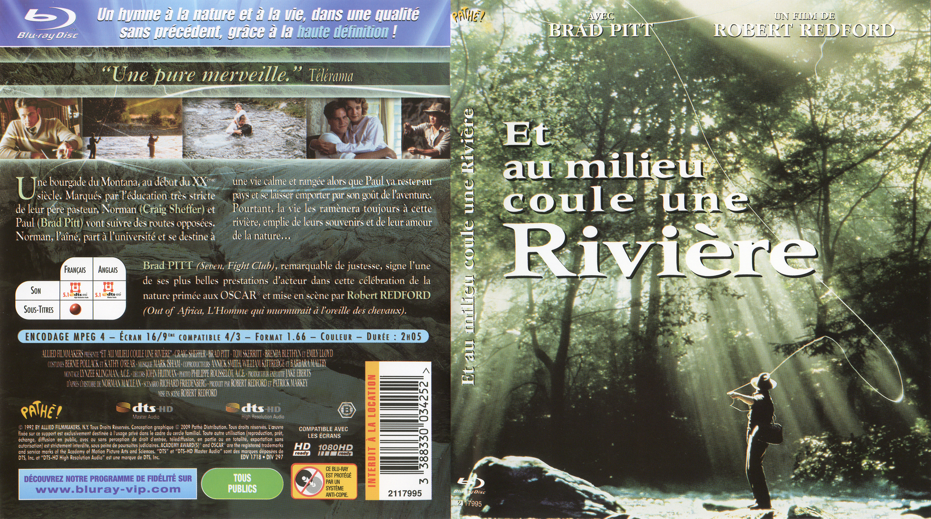 Jaquette DVD Et au milieu coule une riviere (BLU-RAY)