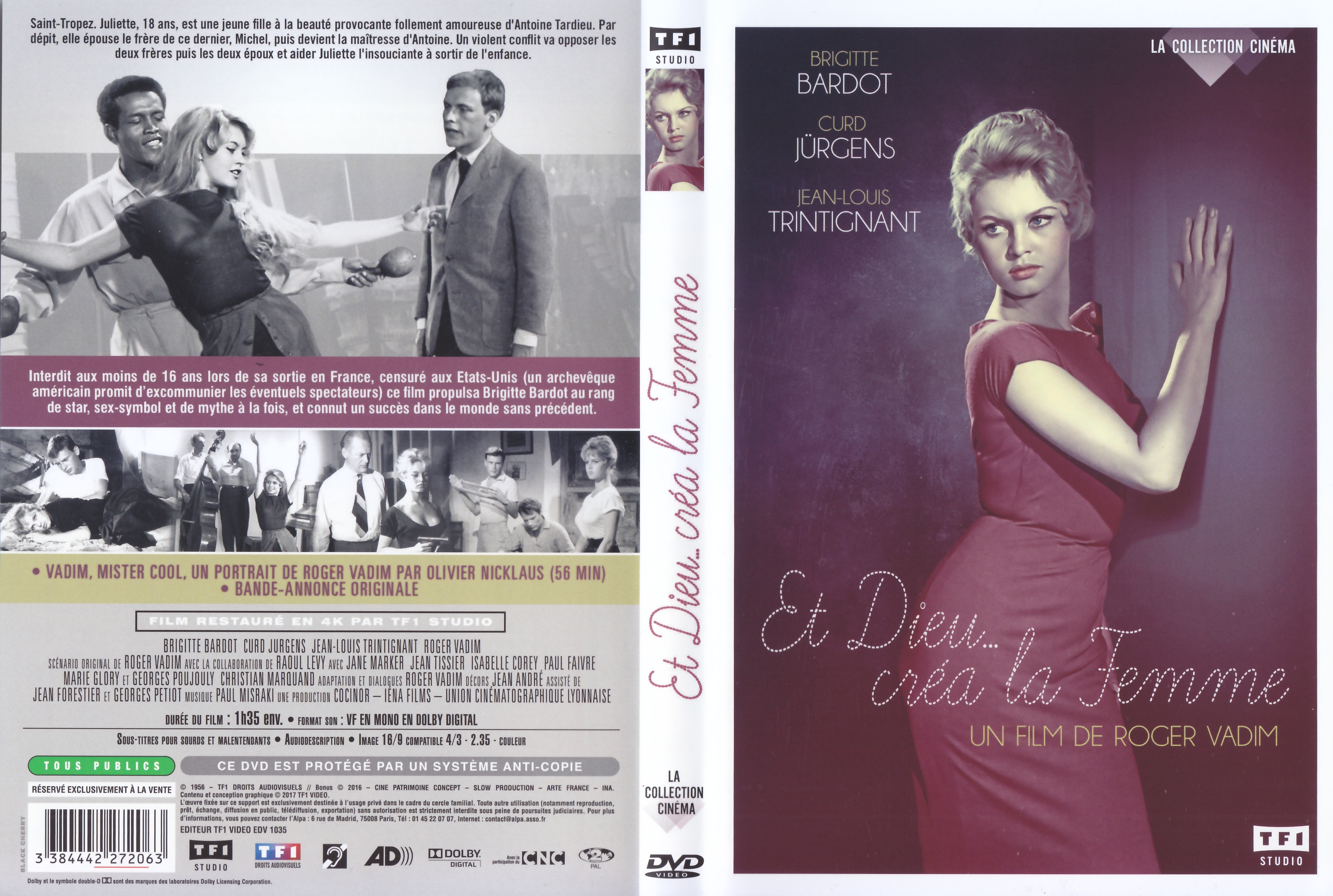 Jaquette DVD Et dieu cra la femme v2