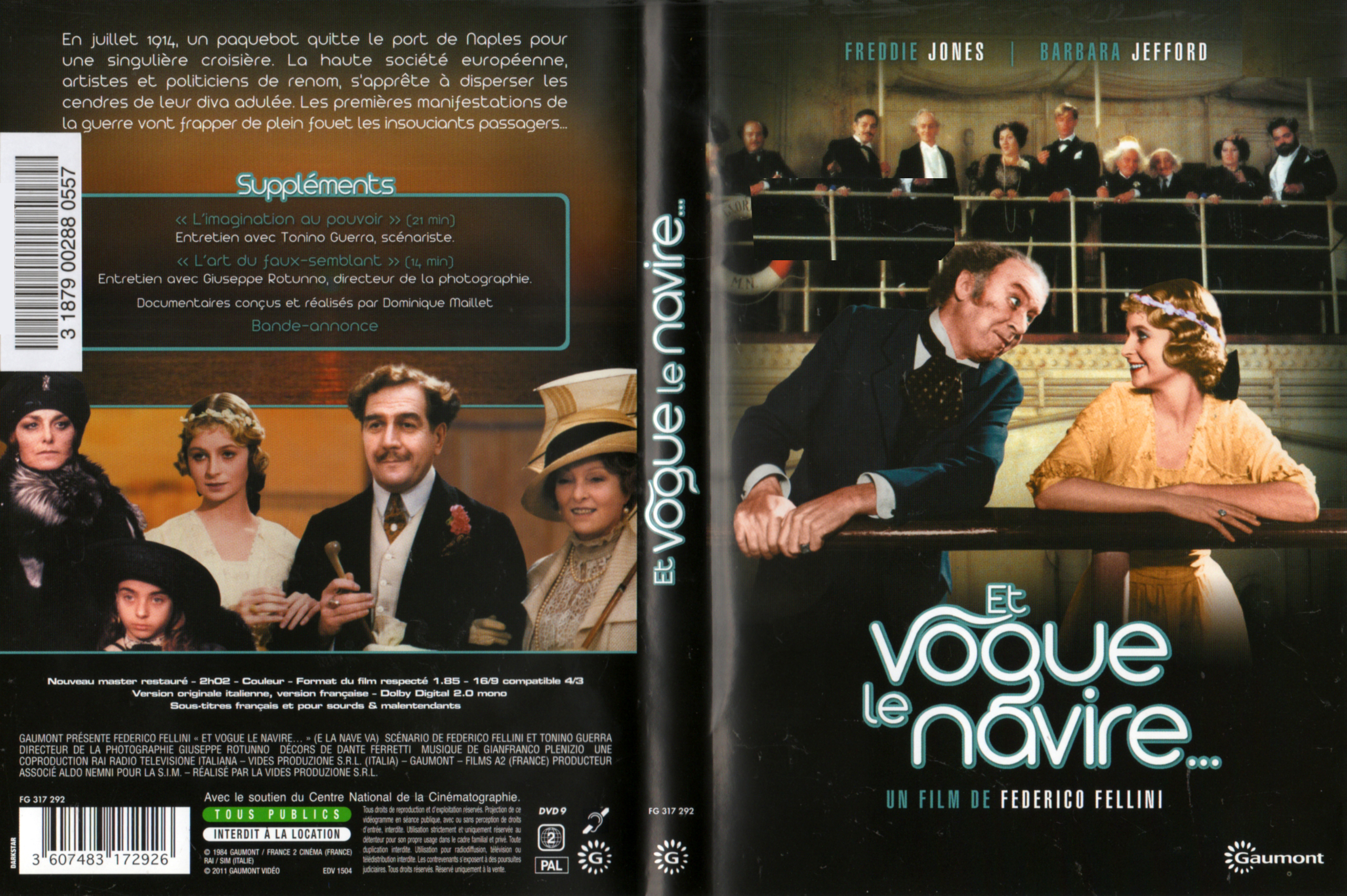 Jaquette DVD Et vogue le navire