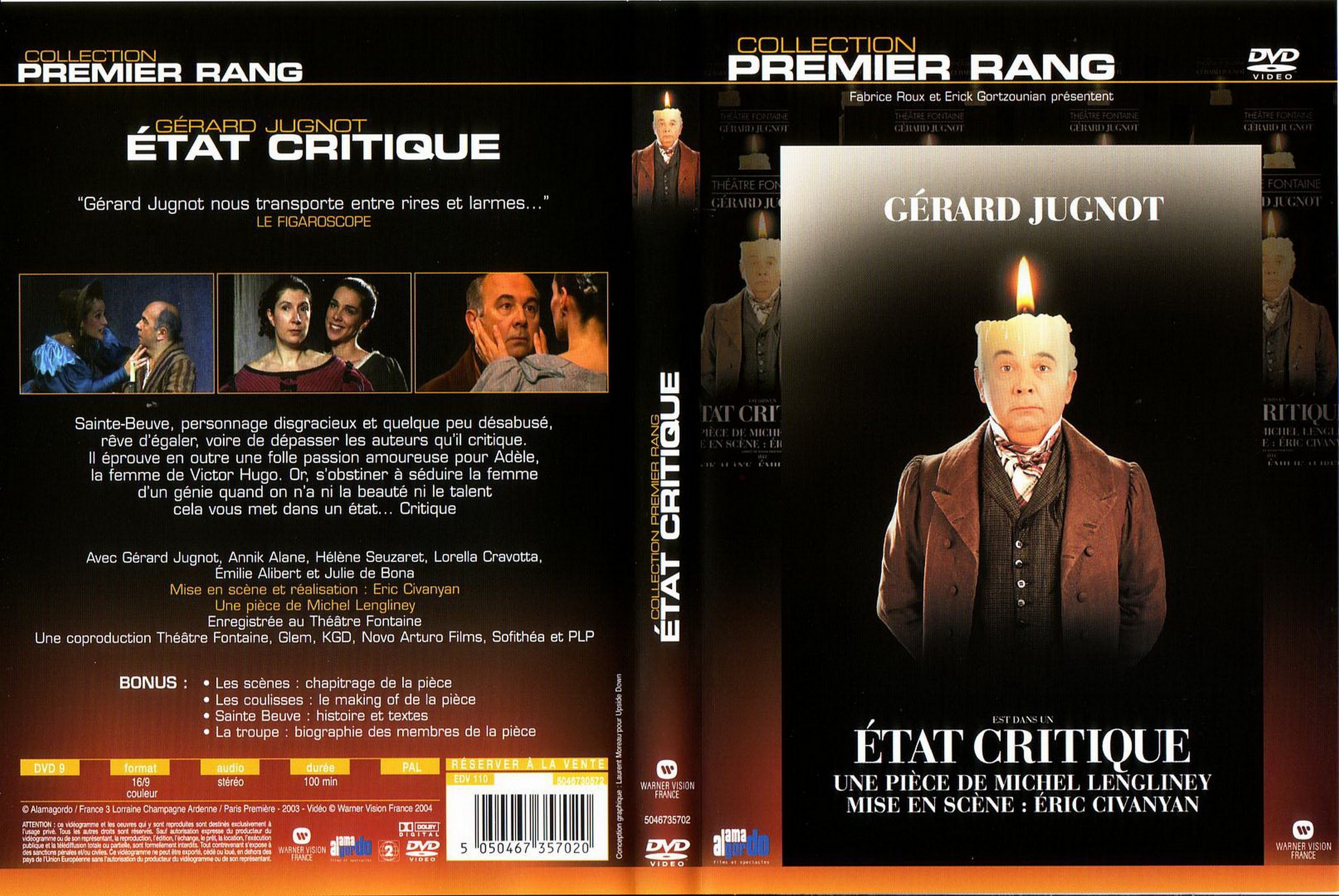 Jaquette DVD Etat critique