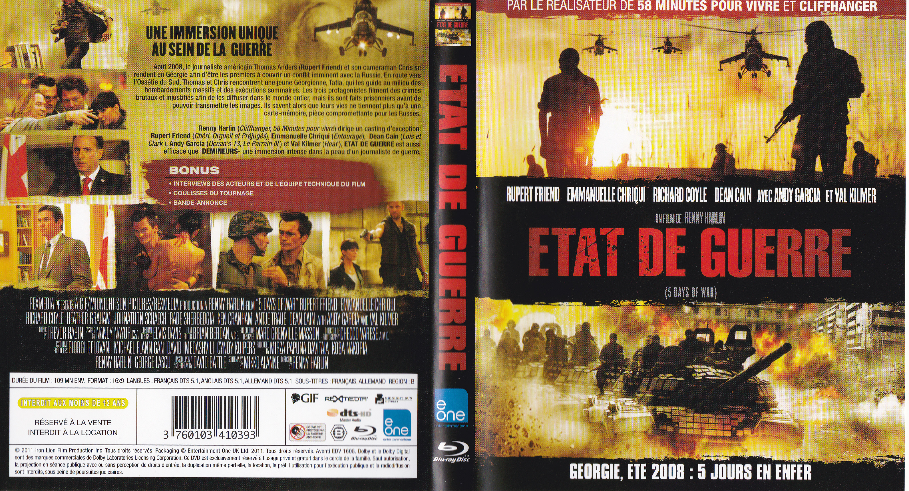 Jaquette DVD Etat de guerre (2011) (BLU-RAY)