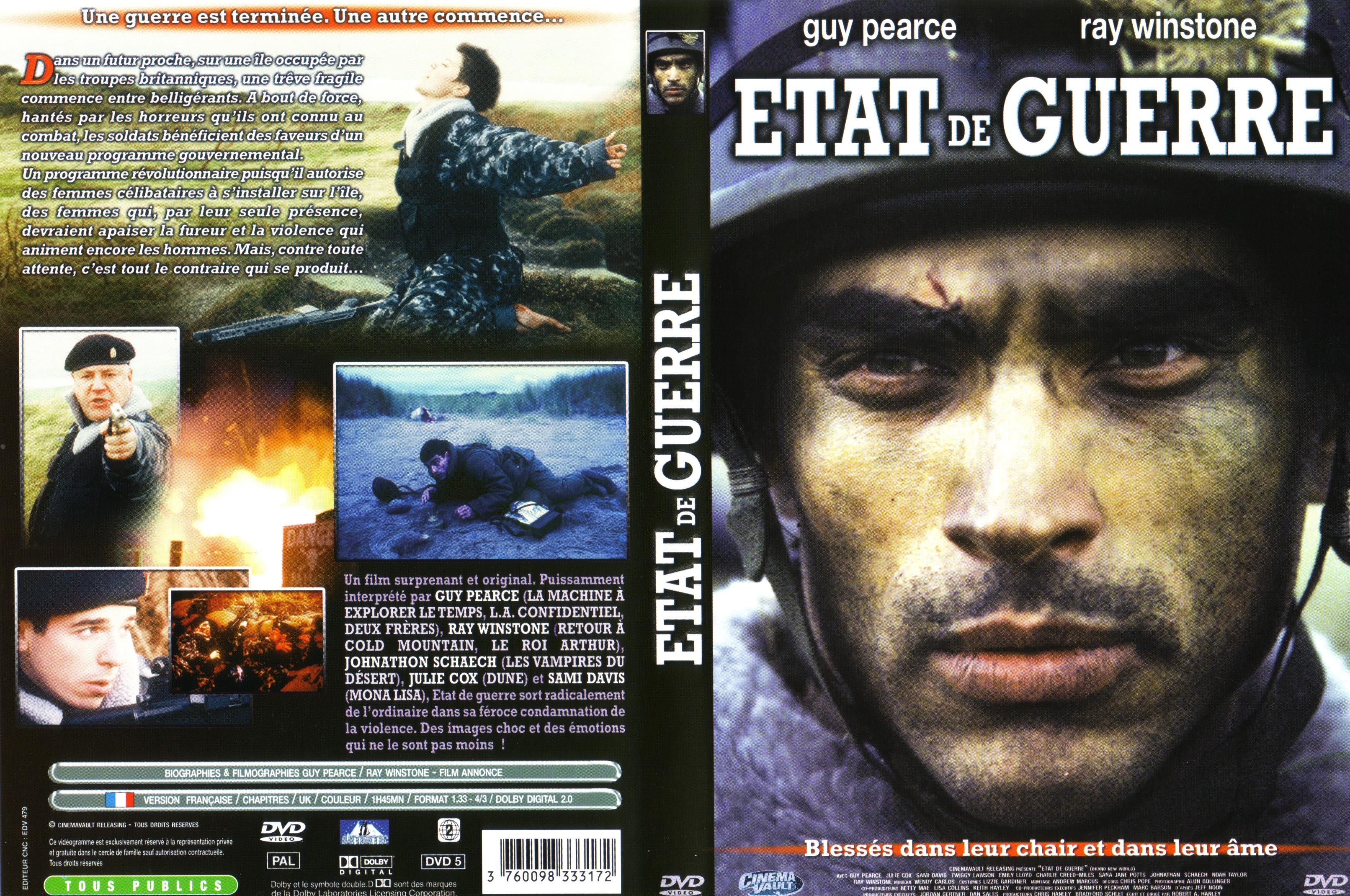 Jaquette DVD Etat de guerre (Guy Pearce)