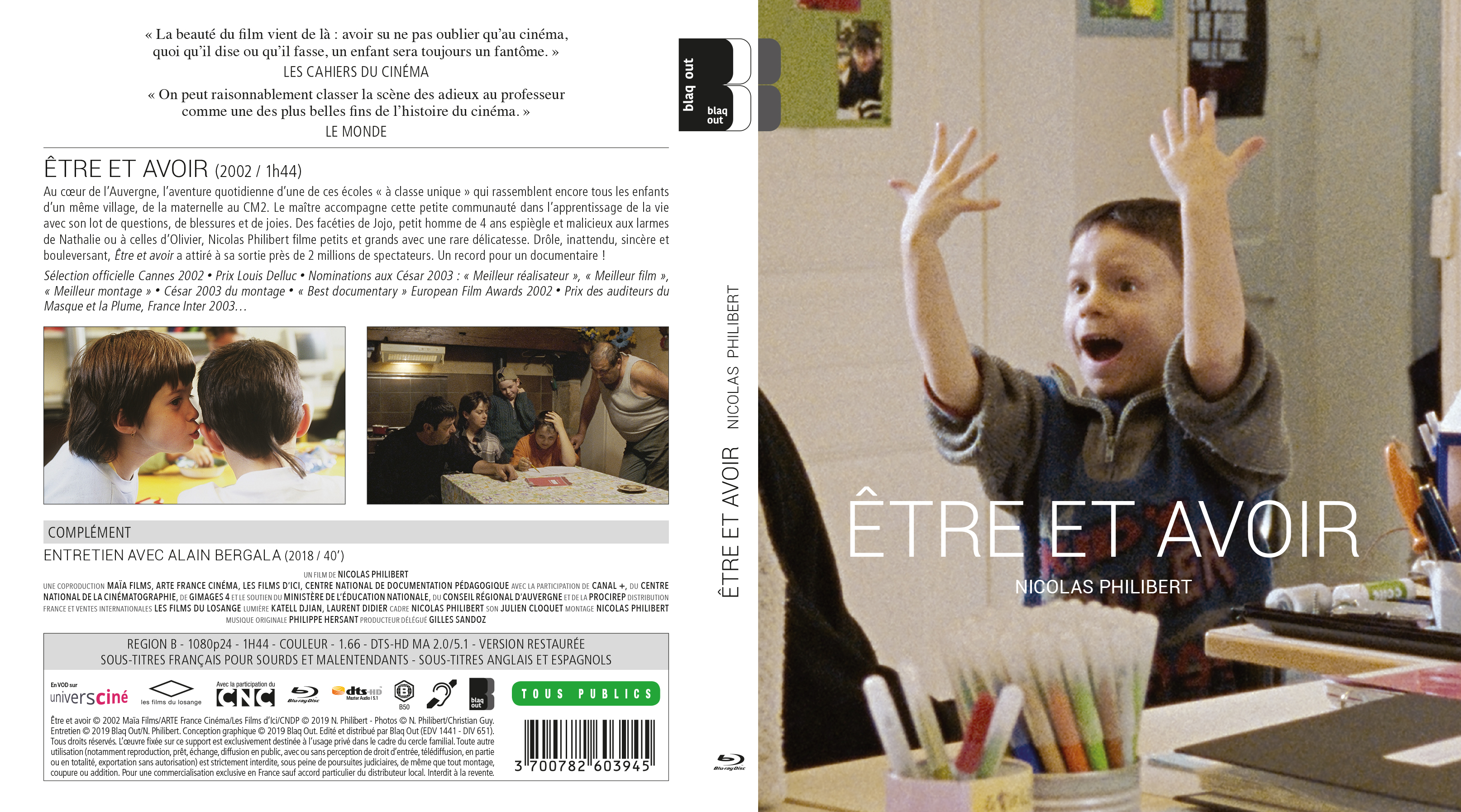 Jaquette DVD Etre et avoir (BLU-RAY)