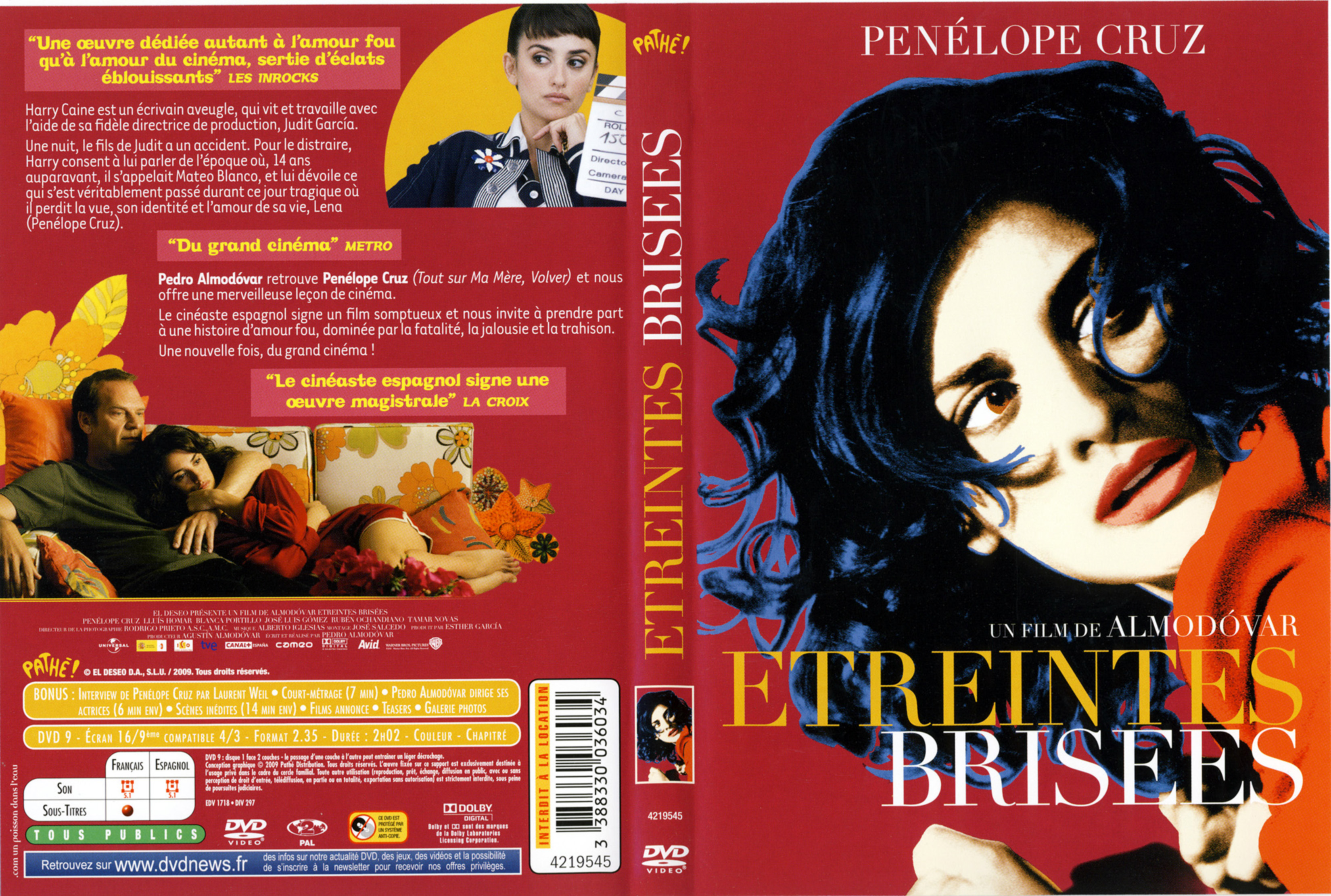 Jaquette DVD Etreintes brises