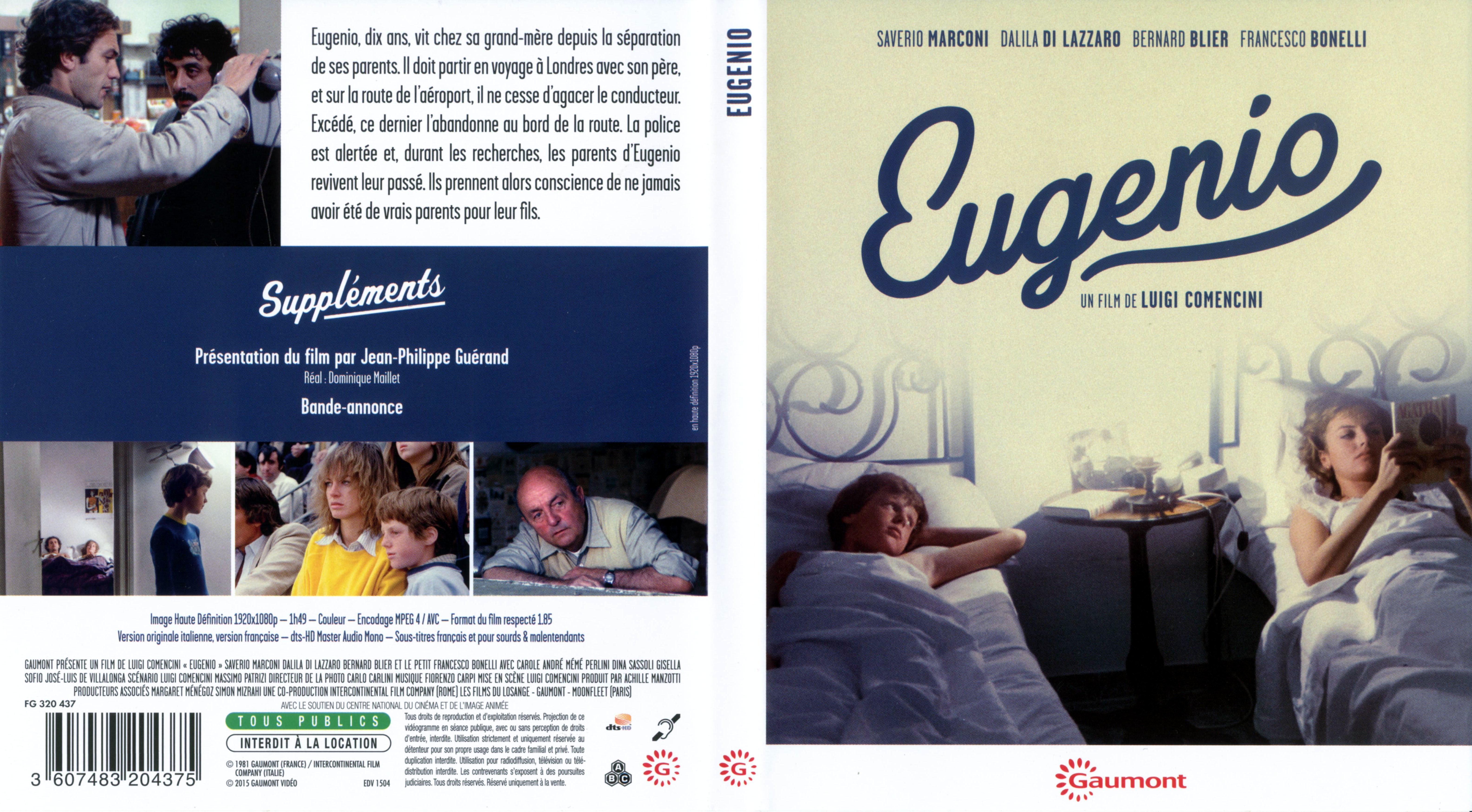 Jaquette DVD Eugenio (BLU-RAY)