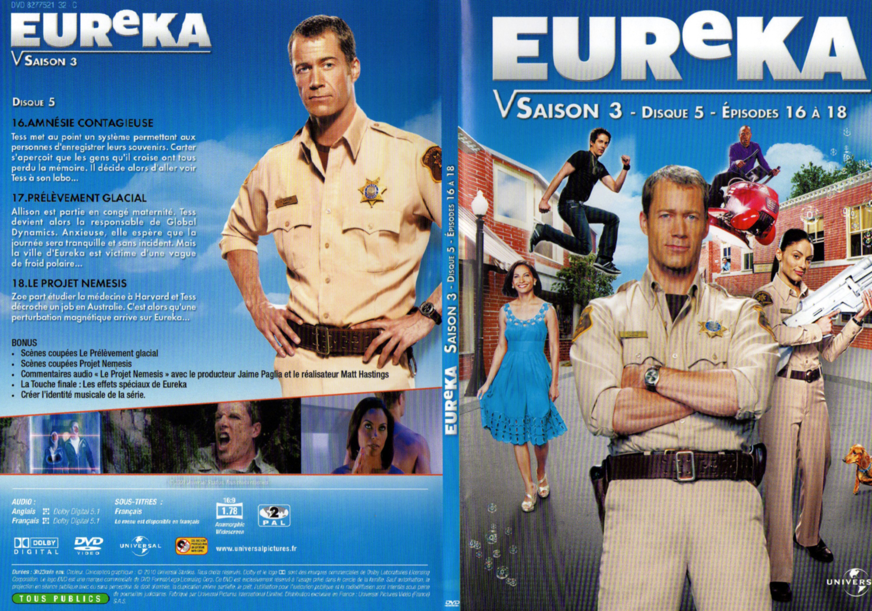 Jaquette DVD Eureka Saison 3 DVD 3