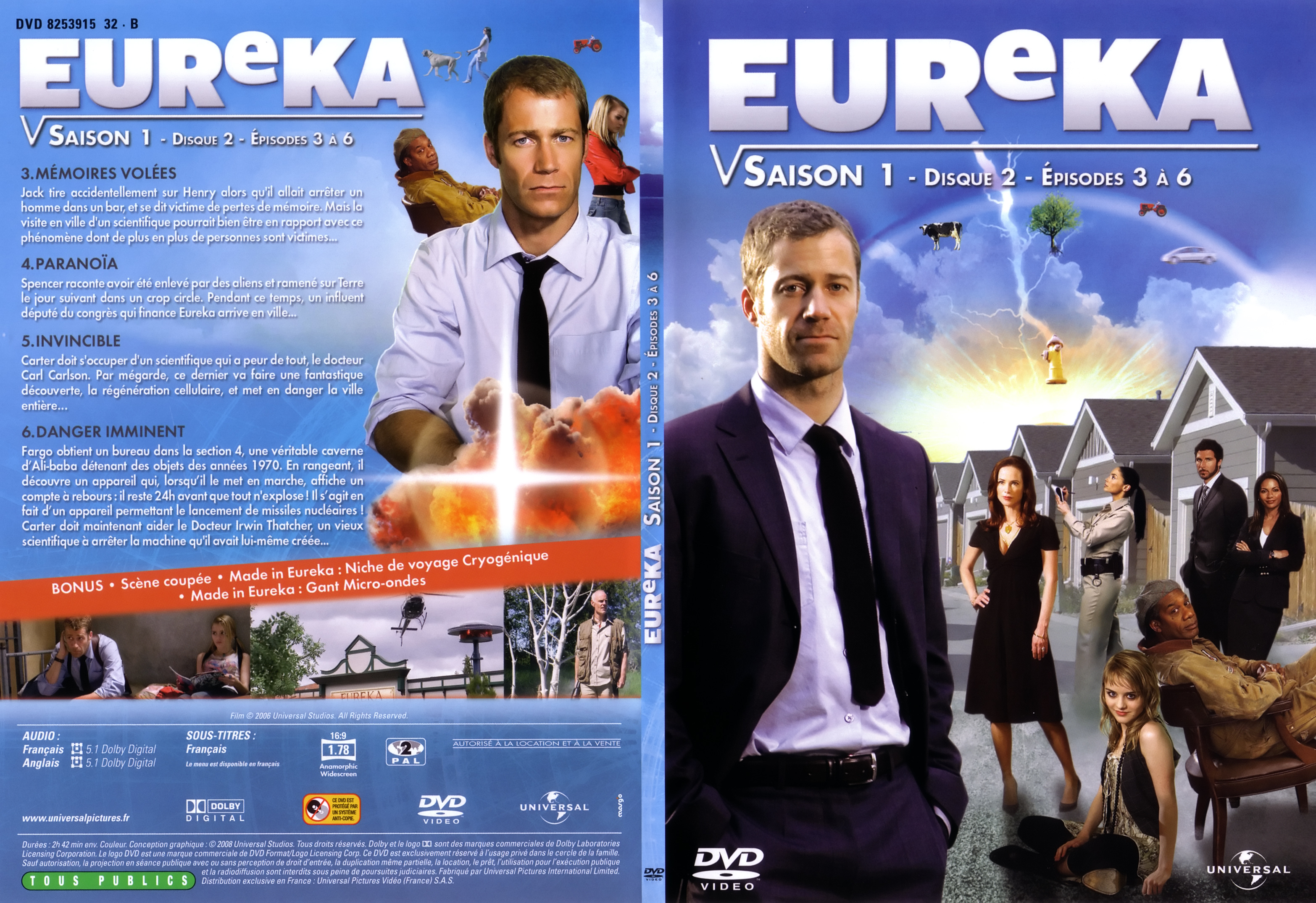 Jaquette DVD Eureka saison 1 DVD 2