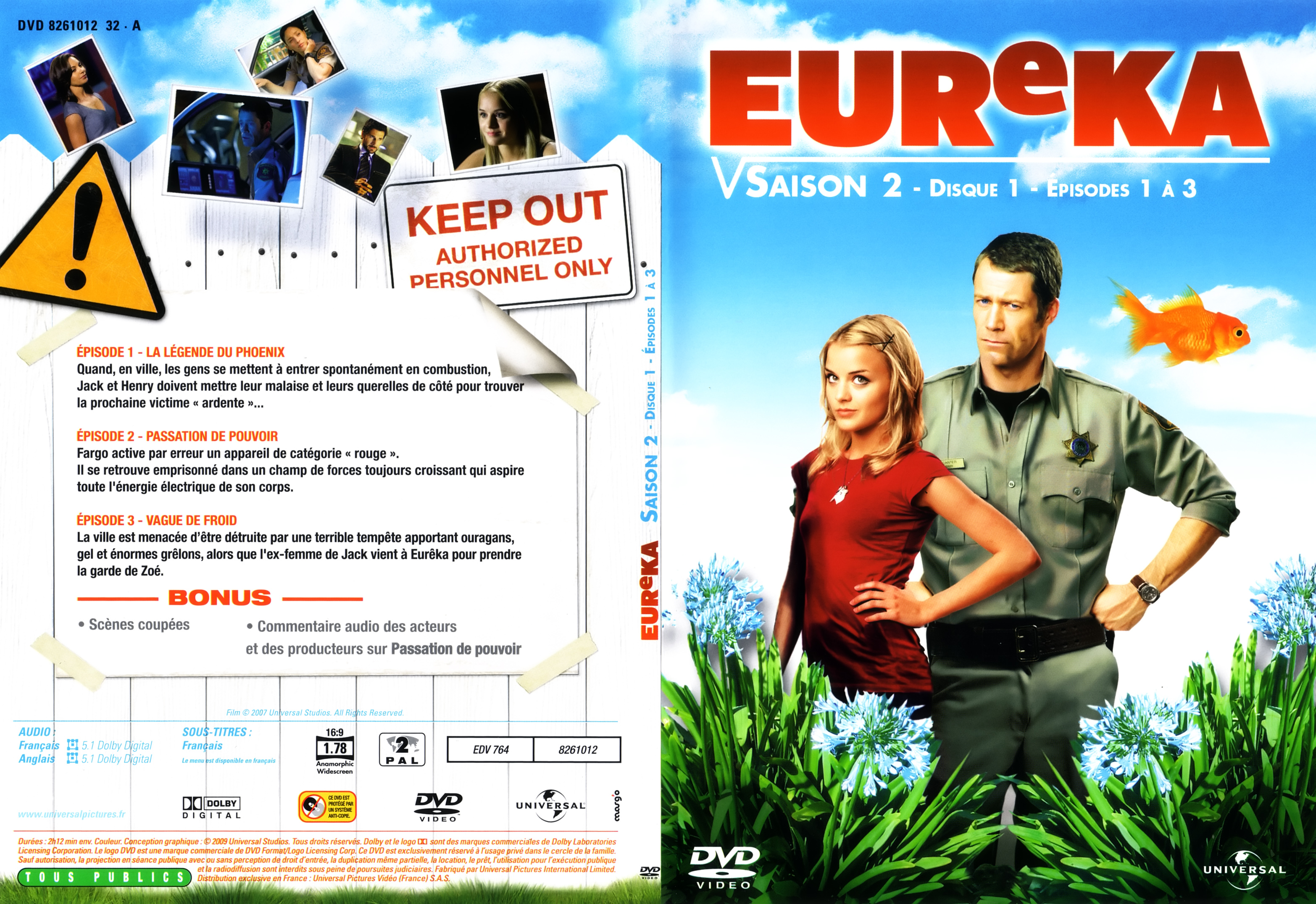 Jaquette DVD Eureka saison 2 DVD 1