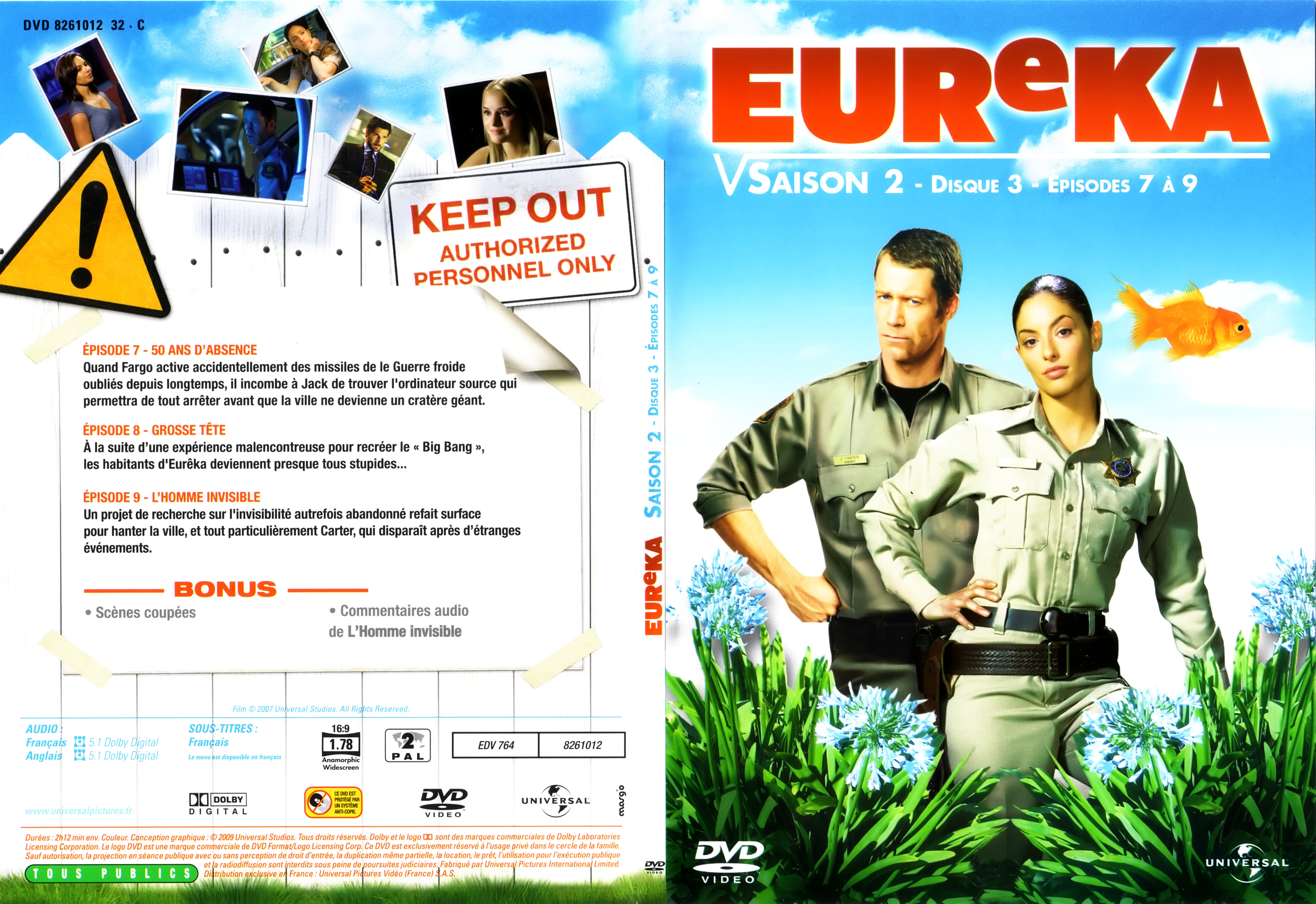 Jaquette DVD Eureka saison 2 DVD 3
