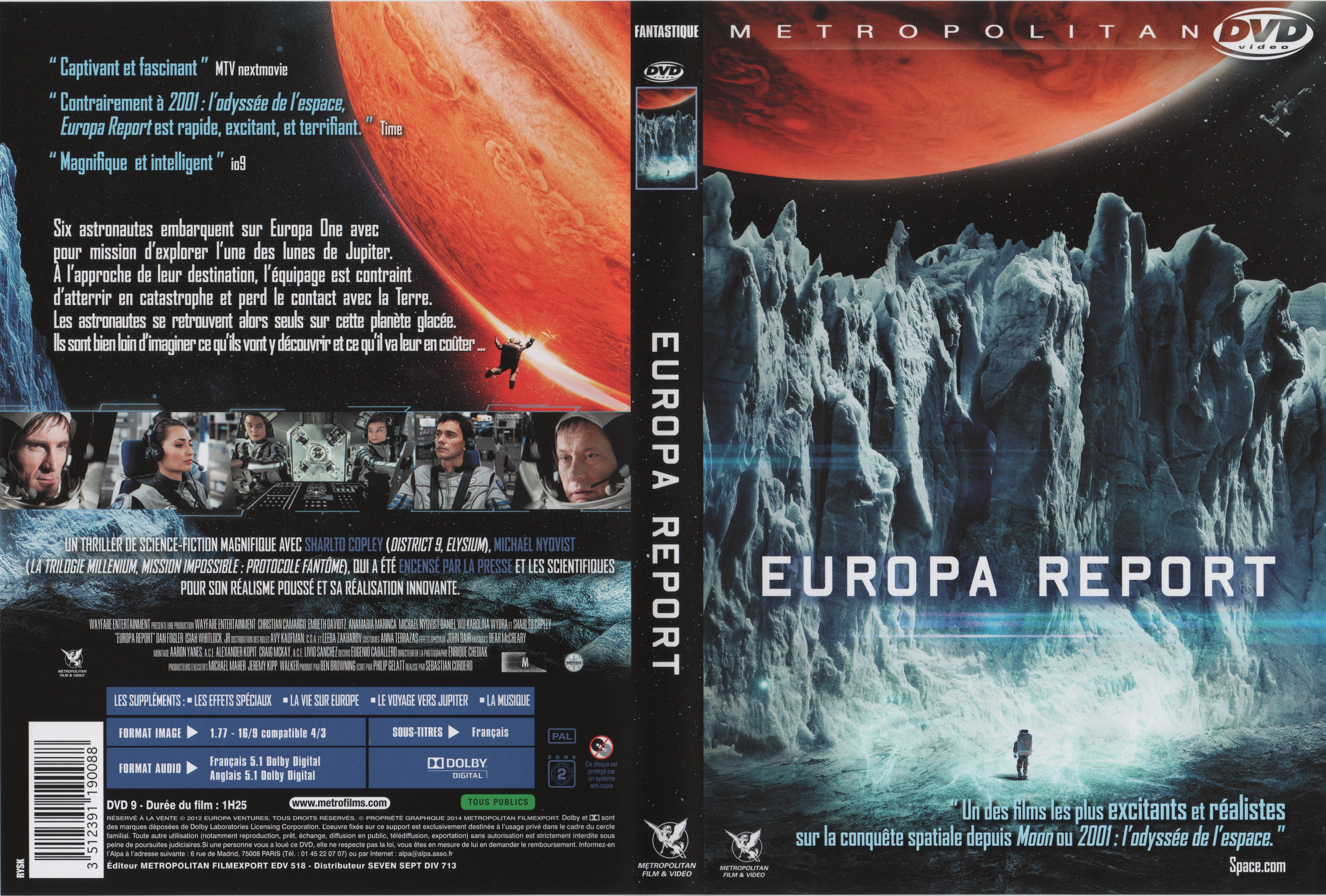 Jaquette DVD Europa Report